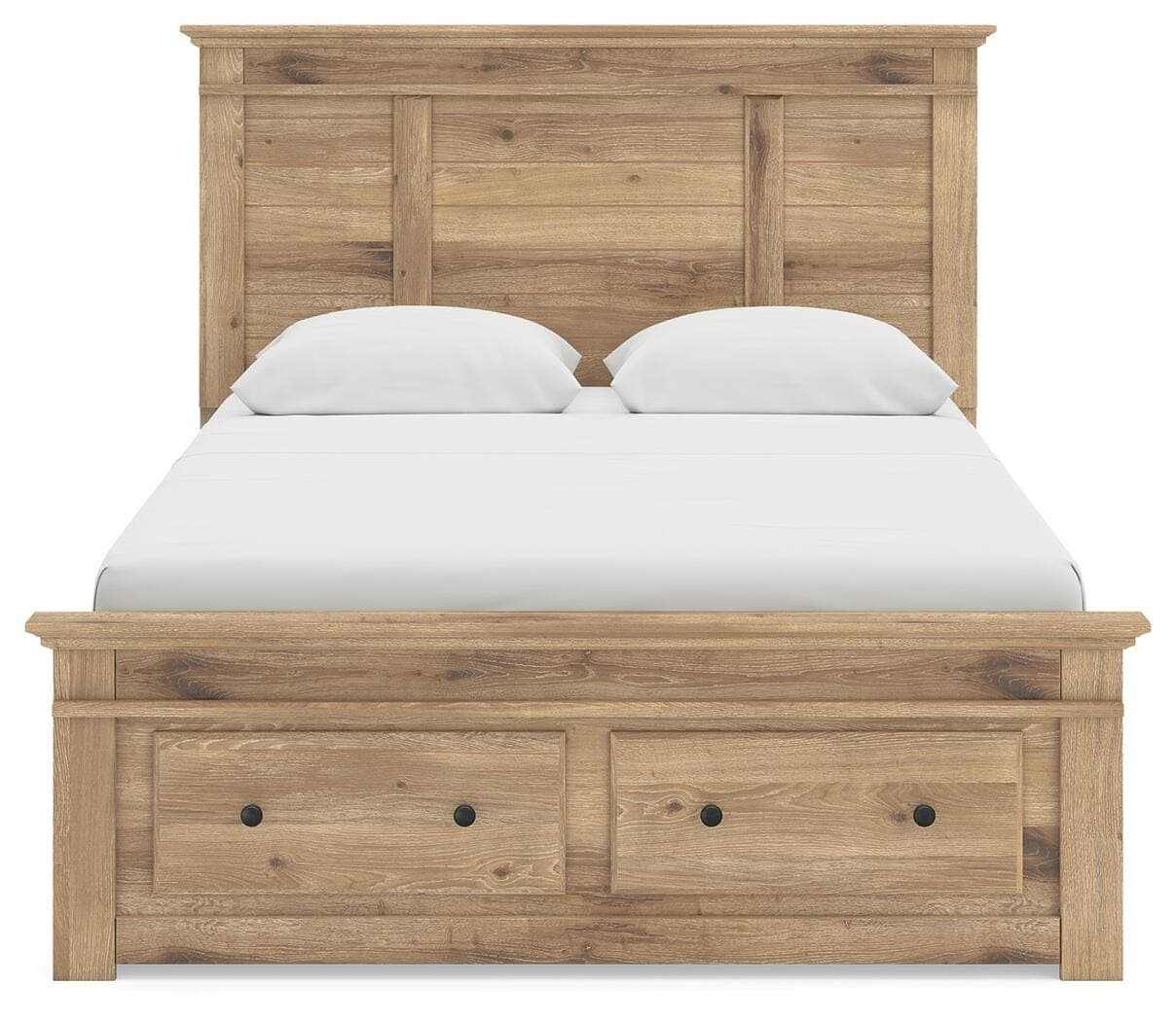 Fenderport Queen Panel Storage Bed — Tan — view 6
