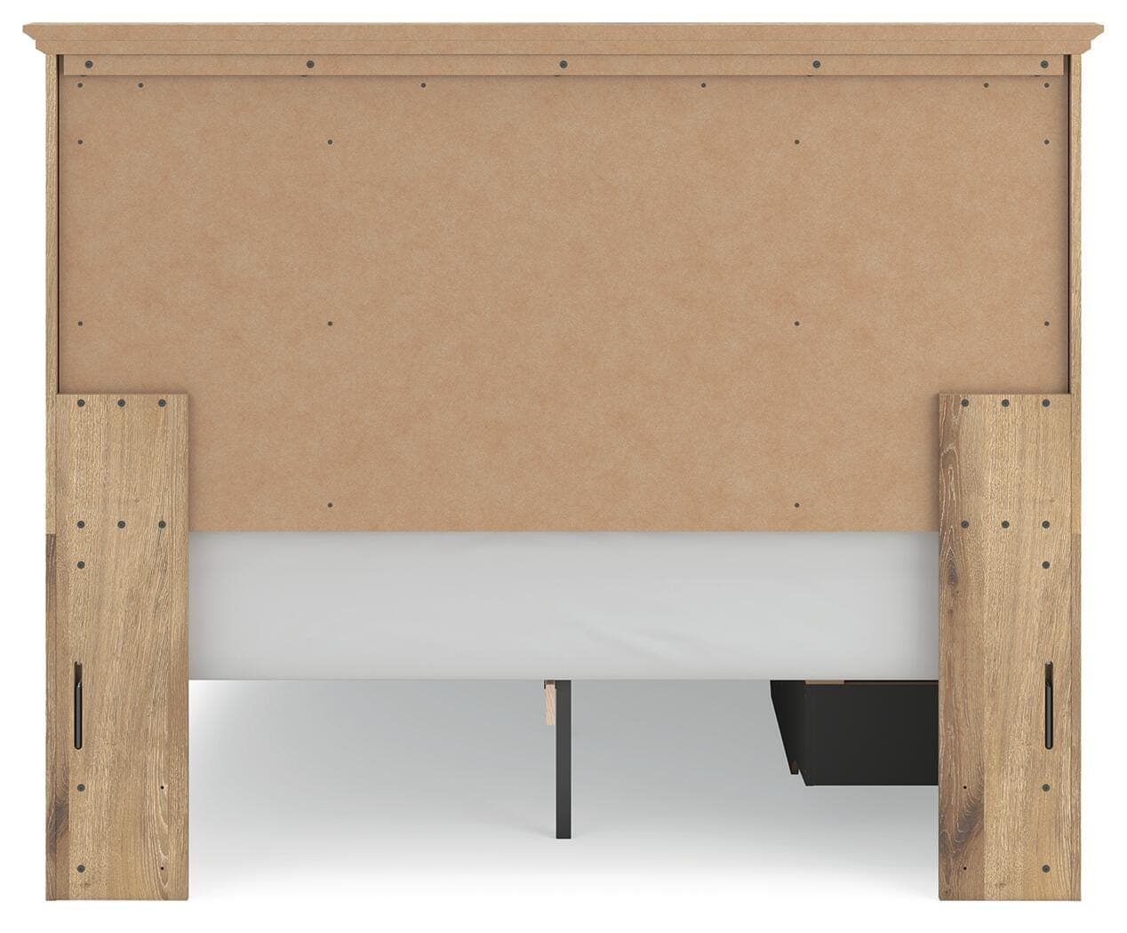 Fenderport Queen Panel Storage Bed — Tan — view 7