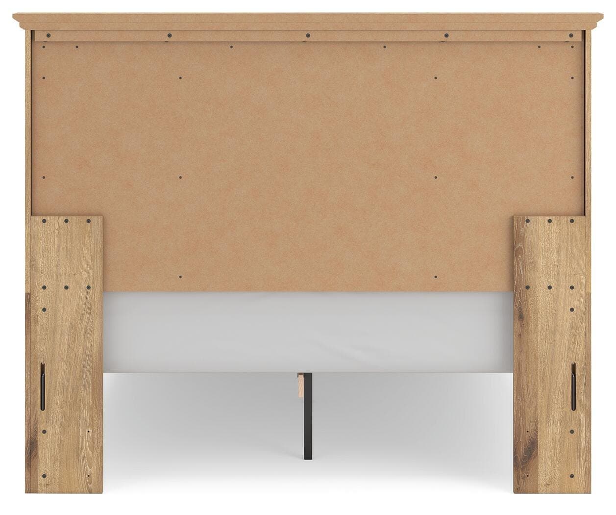 Fenderport Queen Panel Storage Bed — Tan — view 7