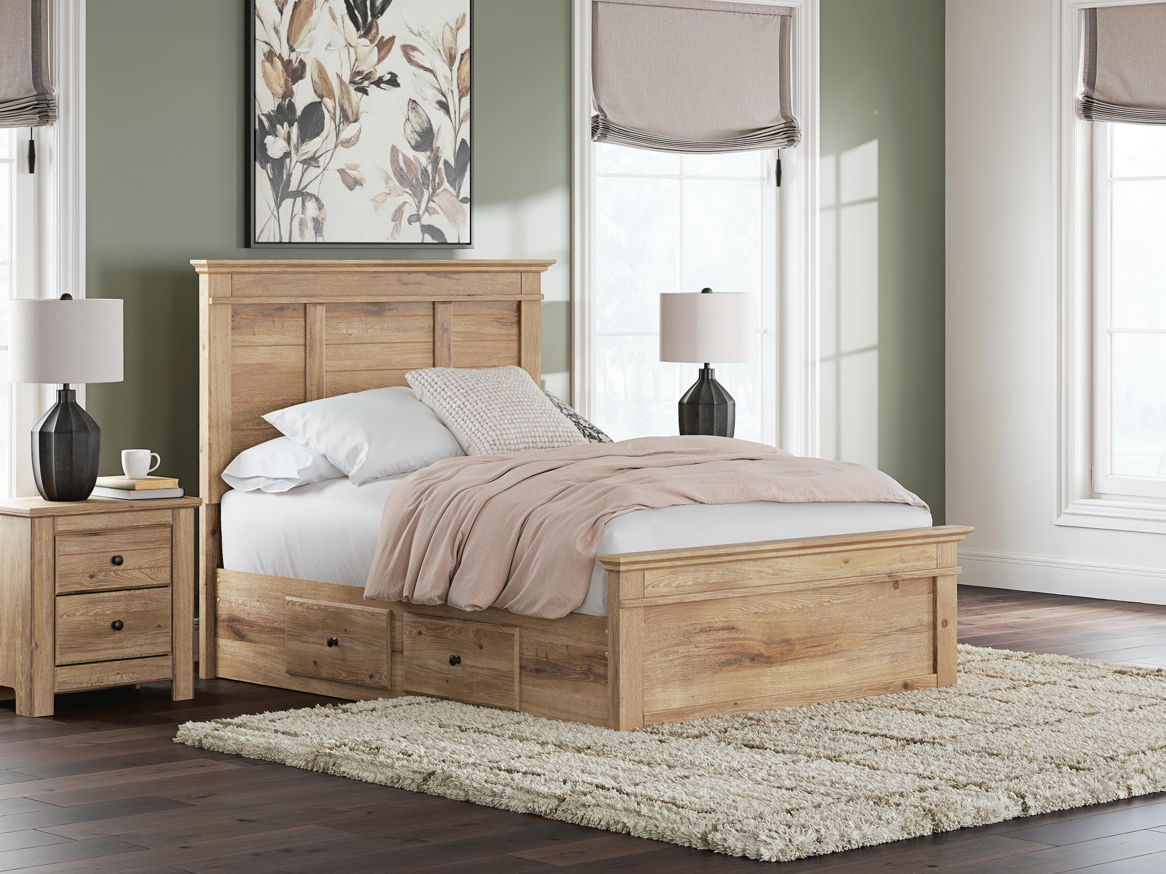 Fenderport Full Panel Storage Bed — Tan — view 2