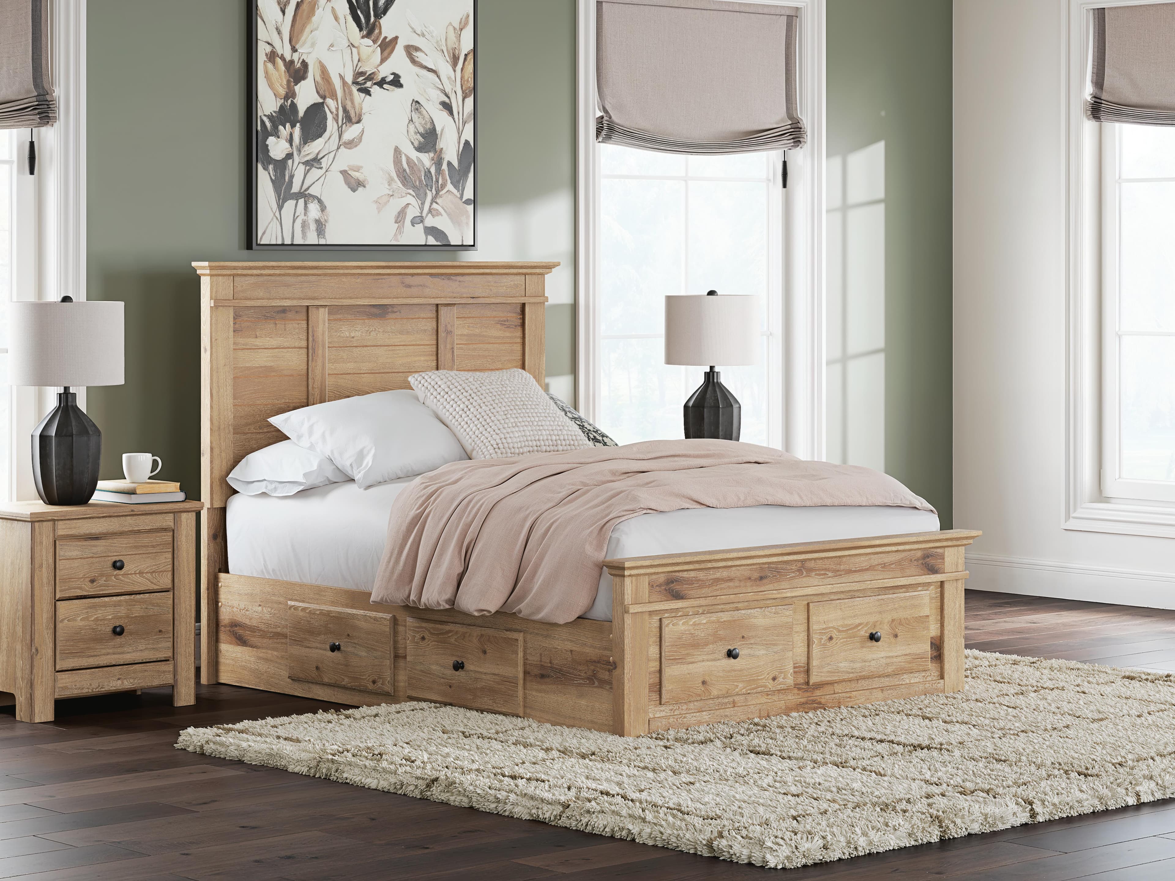 Fenderport Full Panel Storage Bed — Tan — view 2