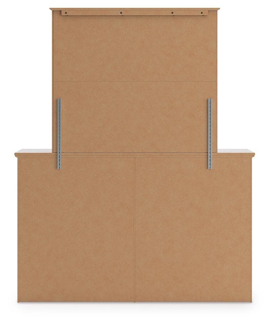 Fenderport Dresser and Mirror — Whitewash — view 4