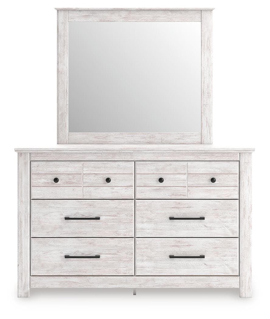 Fenderport Dresser and Mirror — Whitewash — view 5