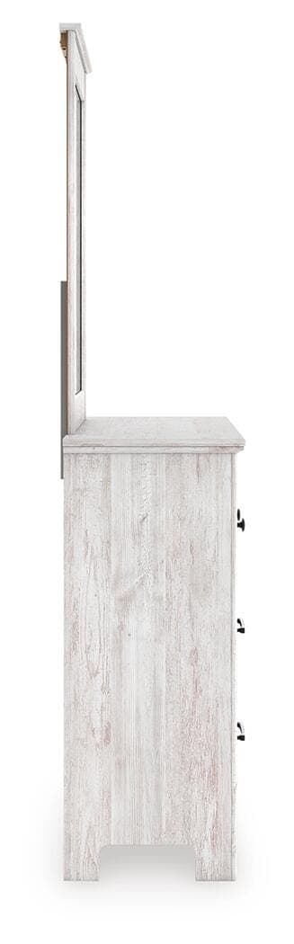 Fenderport Dresser and Mirror — Whitewash — view 7
