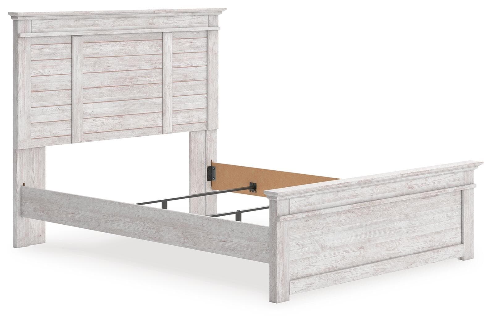 Fenderport Queen Panel Bed — Whitewash — view 3