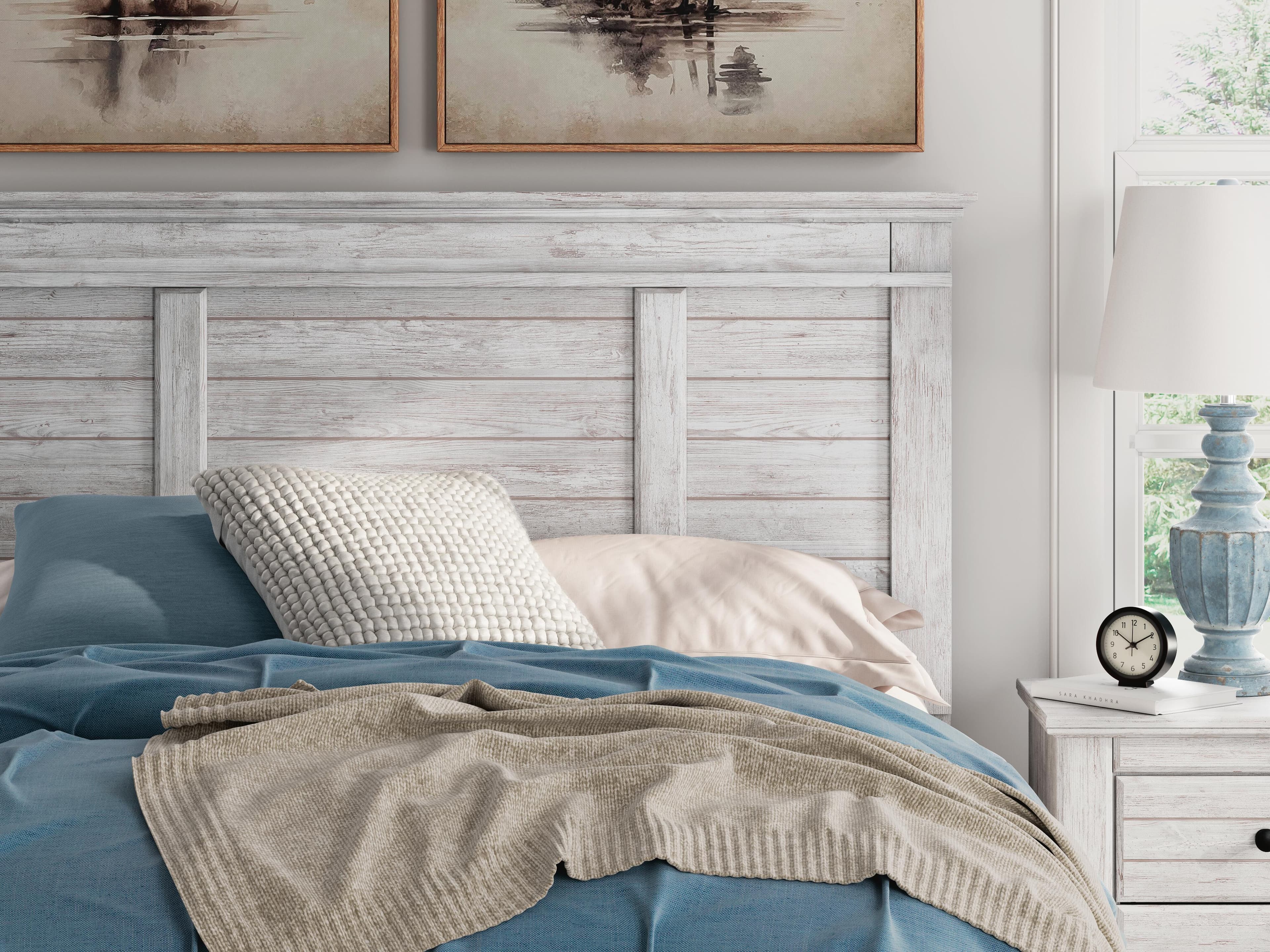 Fenderport Queen Panel Bed — Whitewash — view 7