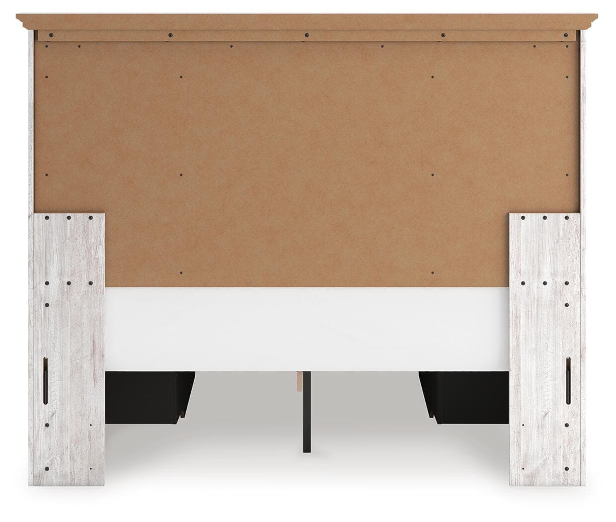 Fenderport Queen Panel Storage Bed — Whitewash — view 5