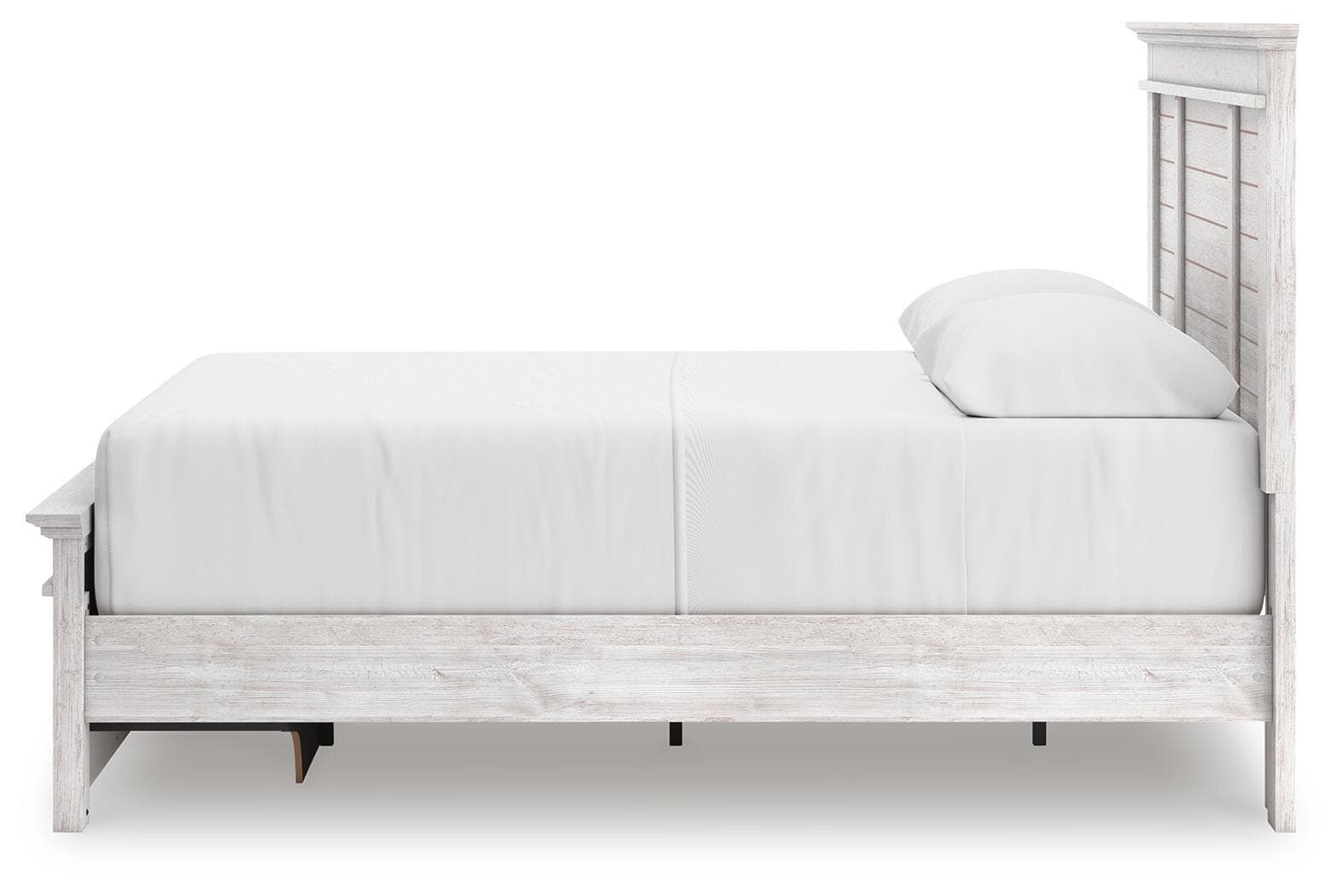 Fenderport Queen Panel Storage Bed — Whitewash — view 7