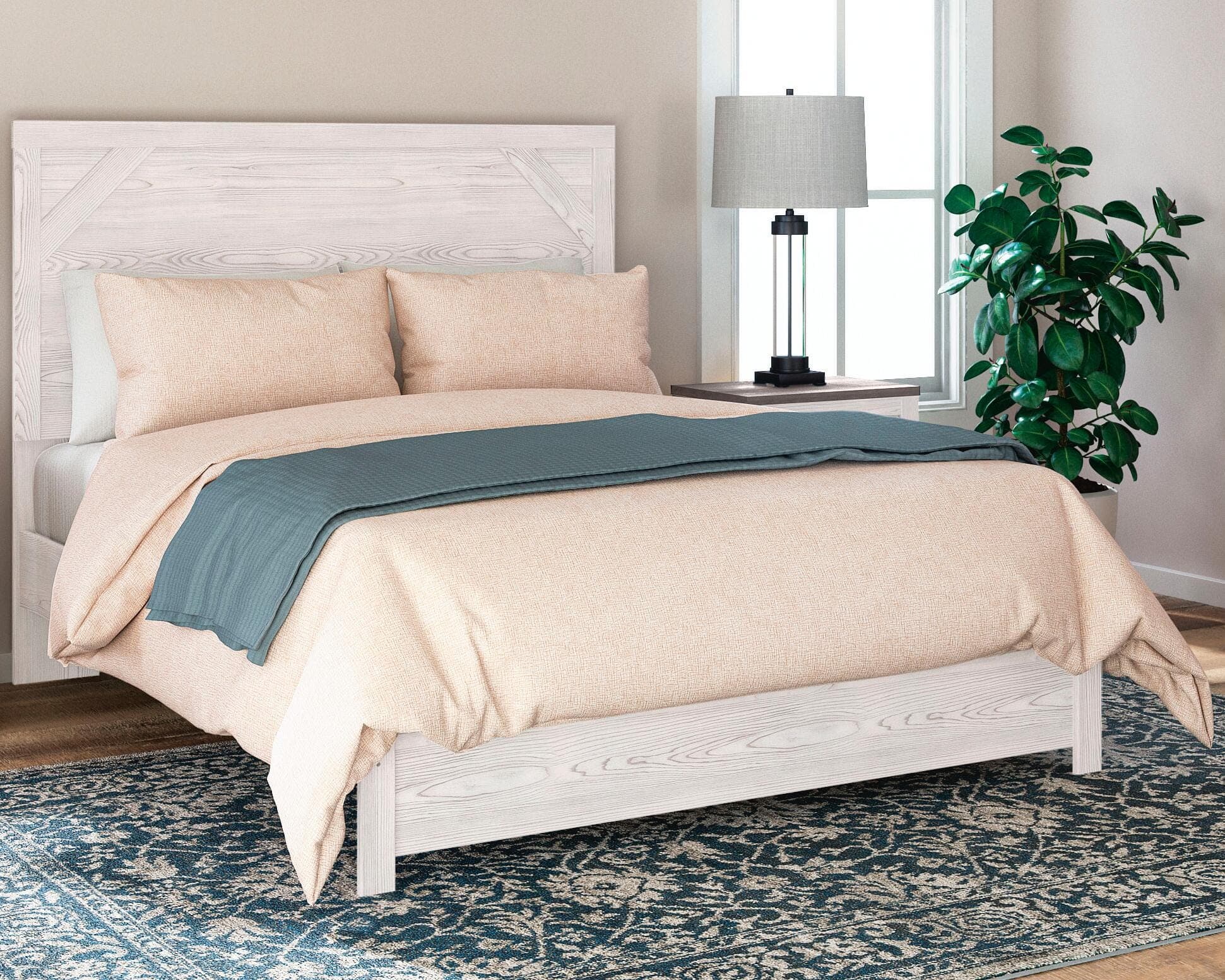 Gerridan Queen Panel Bed — Black/Gray & White — view 2