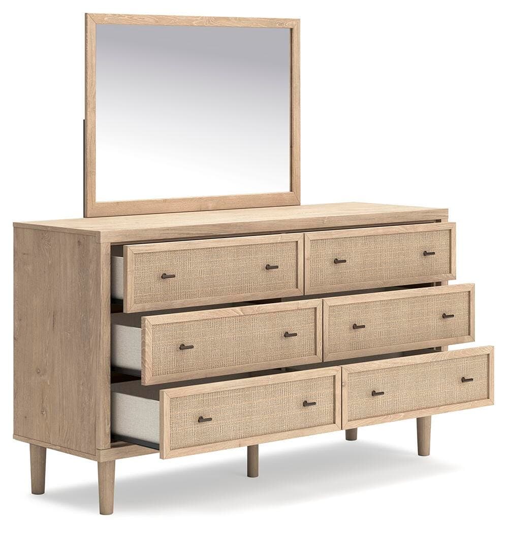Cielden Dresser and Mirror — Brown/Beige — view 3