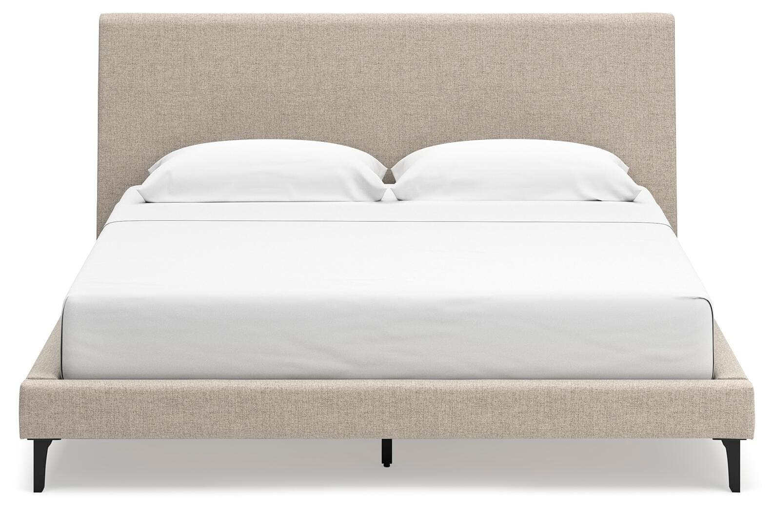 Cielden King Upholstered Bed with Roll Slats — Brown/Beige — view 5