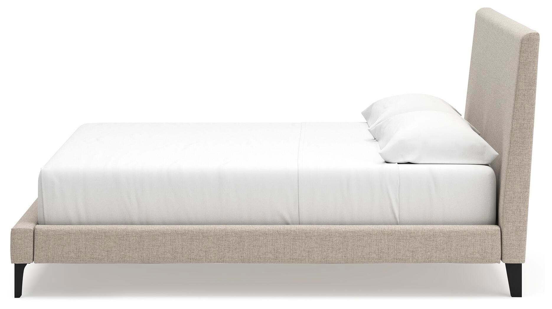 Cielden King Upholstered Bed with Roll Slats — Brown/Beige — view 7
