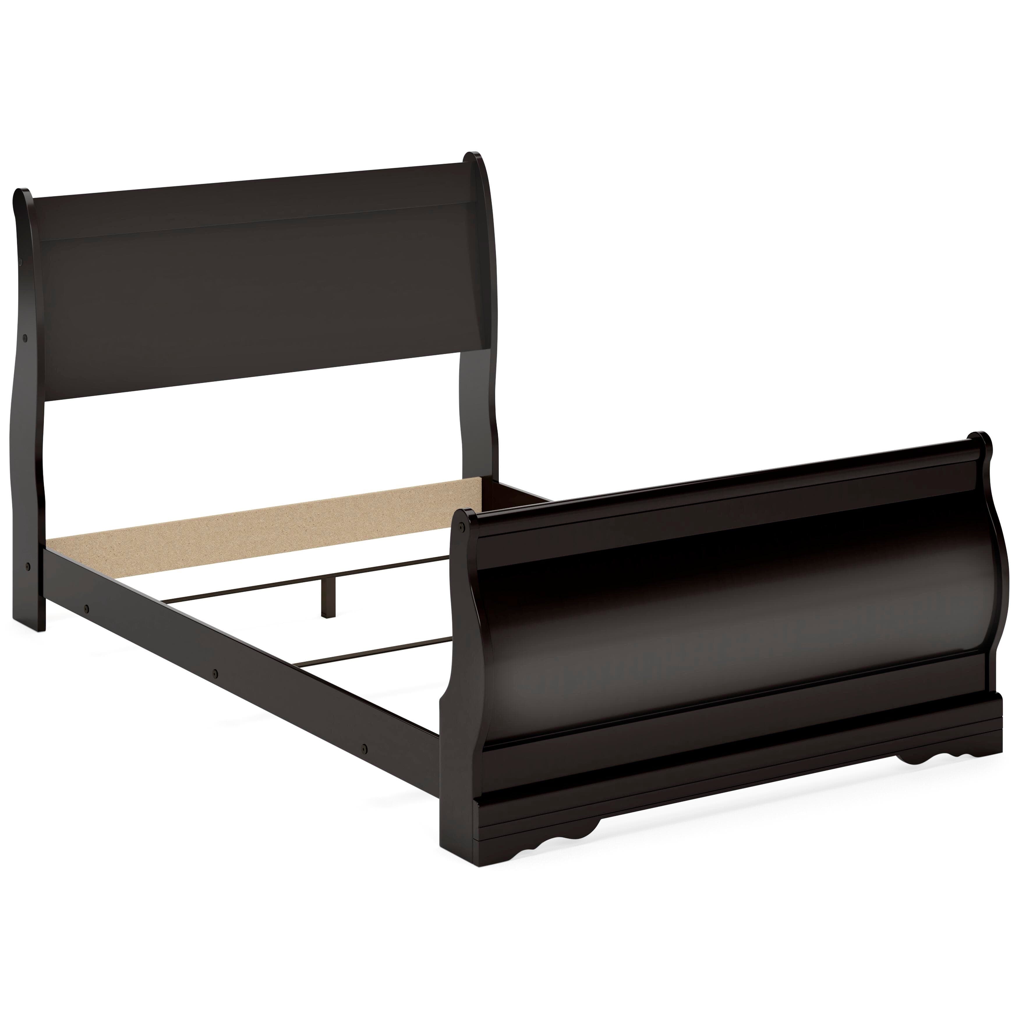 Huey Vineyard Full Sleigh Bed — Black/Gray — view 3