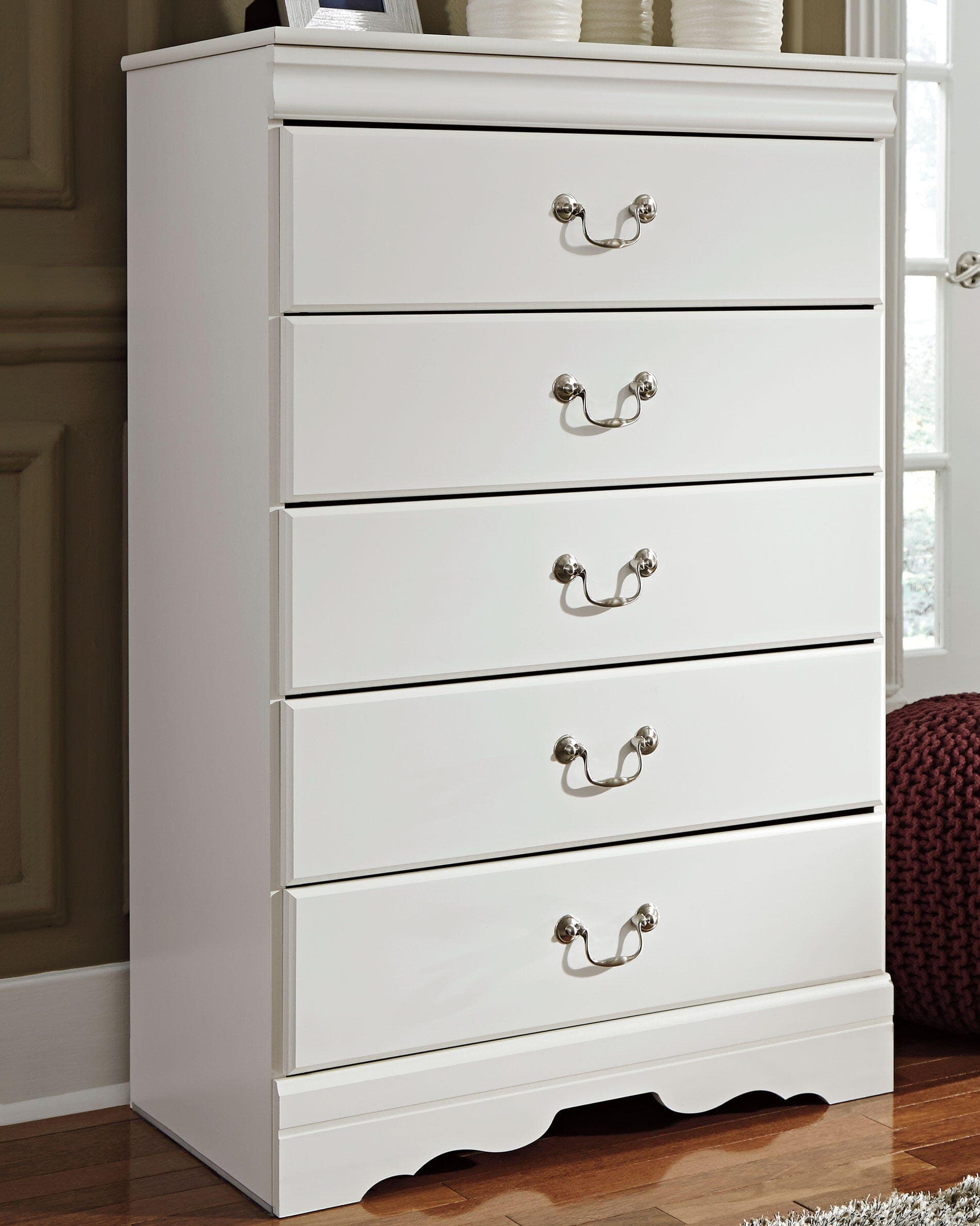 Anarasia Chest of Drawers — White — view 2