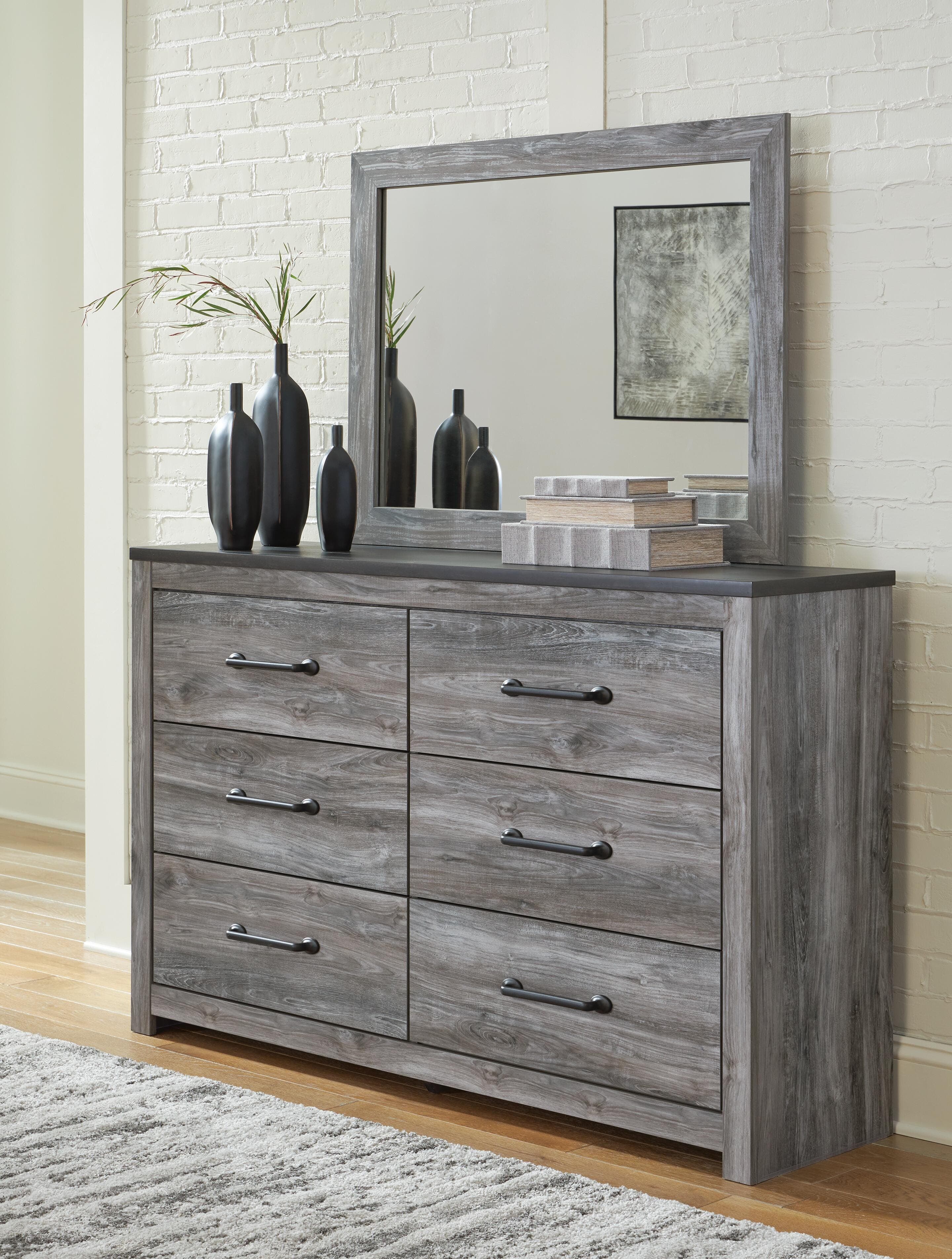 Bronyan Dresser and Mirror — Black/Gray — view 2