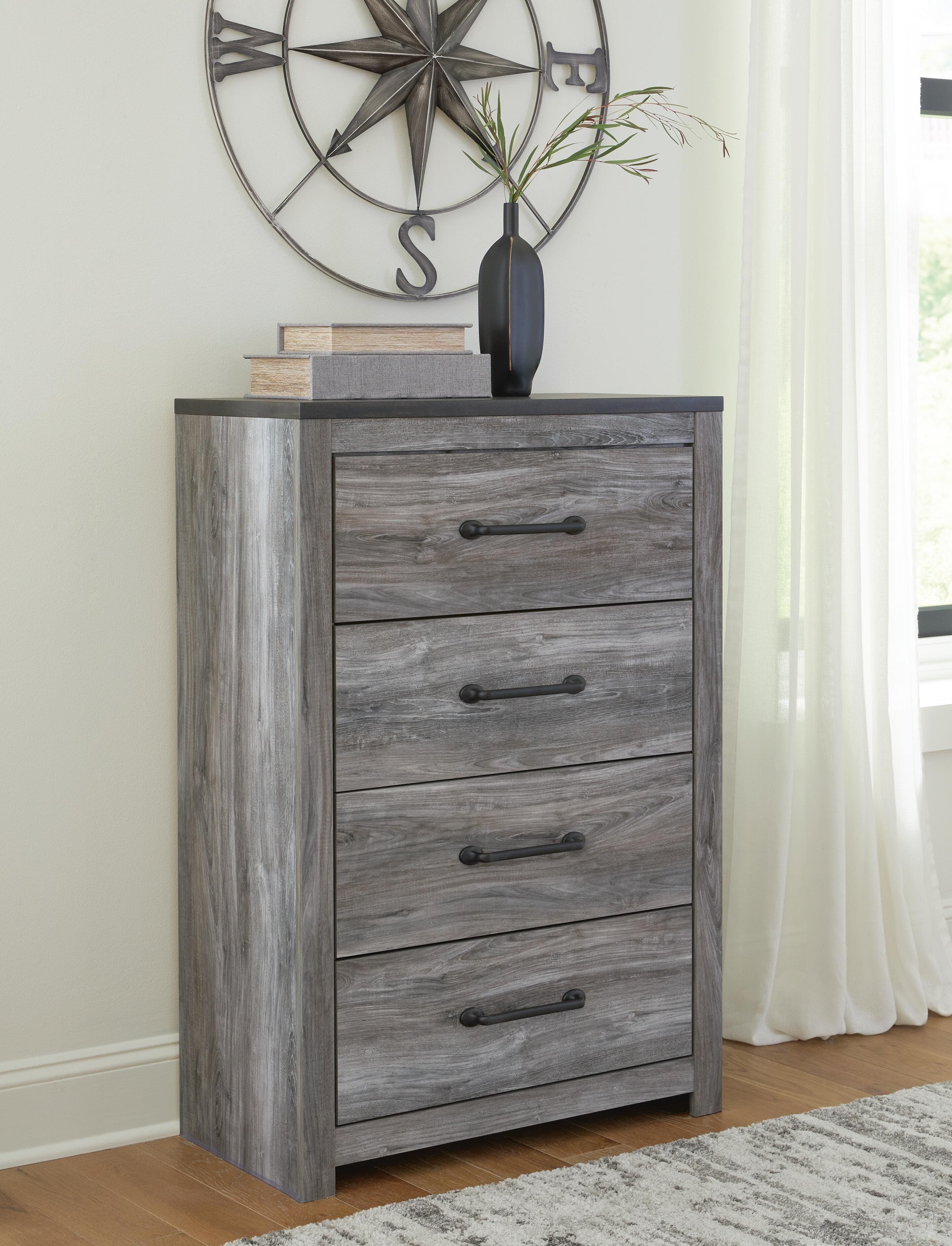 Bronyan Chest of Drawers — Black/Gray — view 2