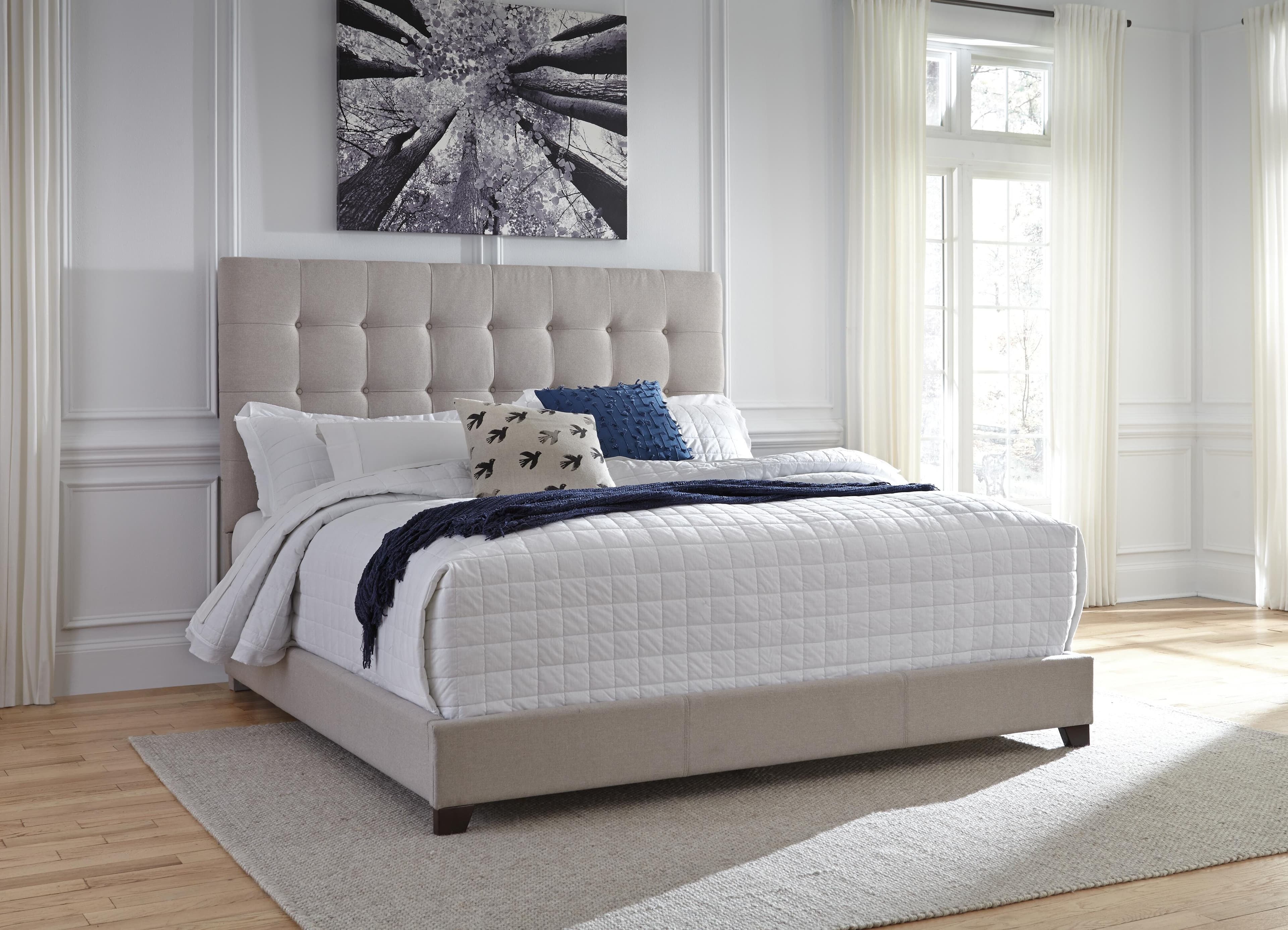 Dolante Queen Upholstered Bed — Brown/Beige — view 3