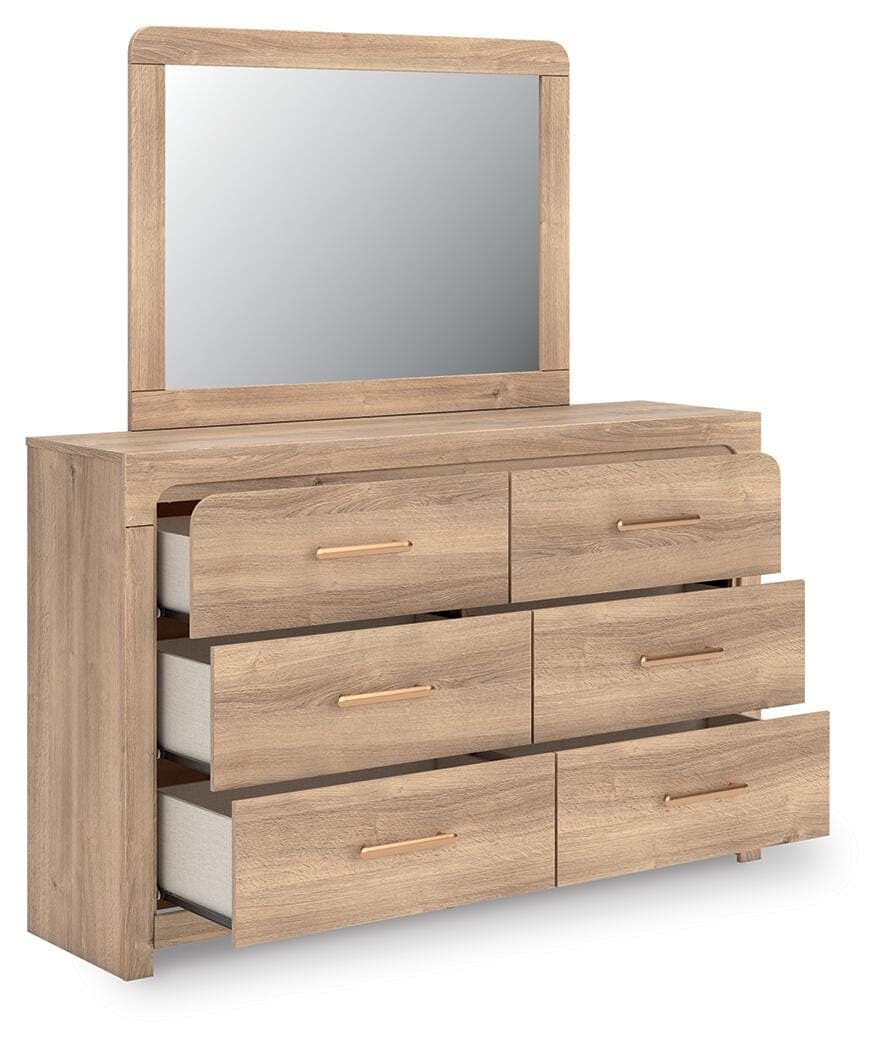Hollymount Dresser and Mirror — Tan — view 2