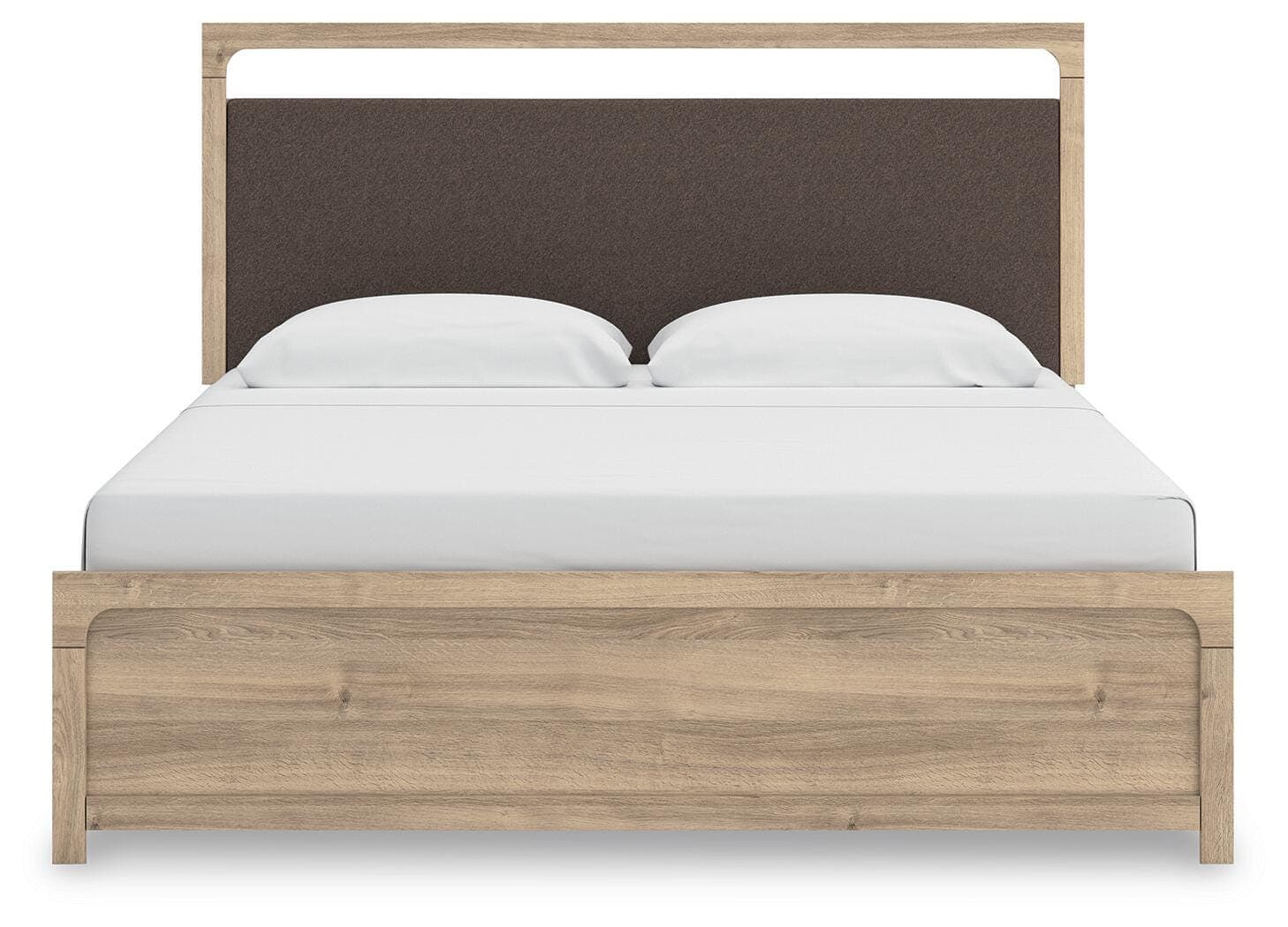 Hollymount King Upholstered Panel Bed — Tan — view 3