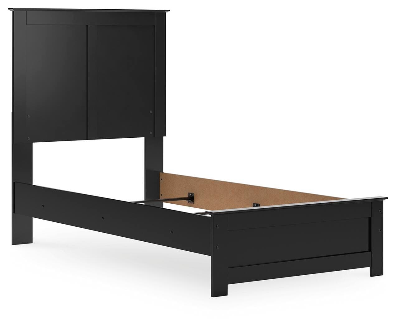 Maribel Twin Panel Bed — Black/Gray — view 3