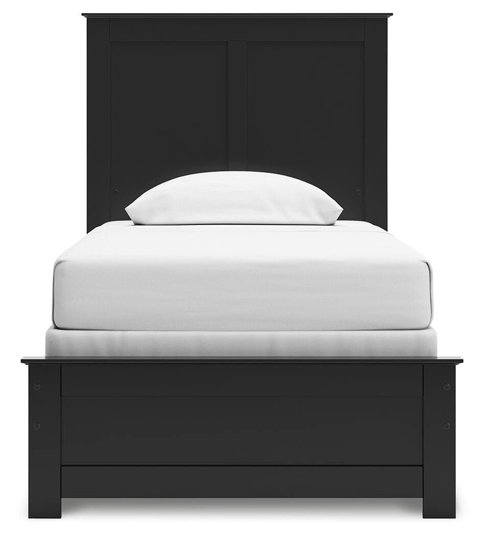 Maribel Twin Panel Bed — Black/Gray — view 5