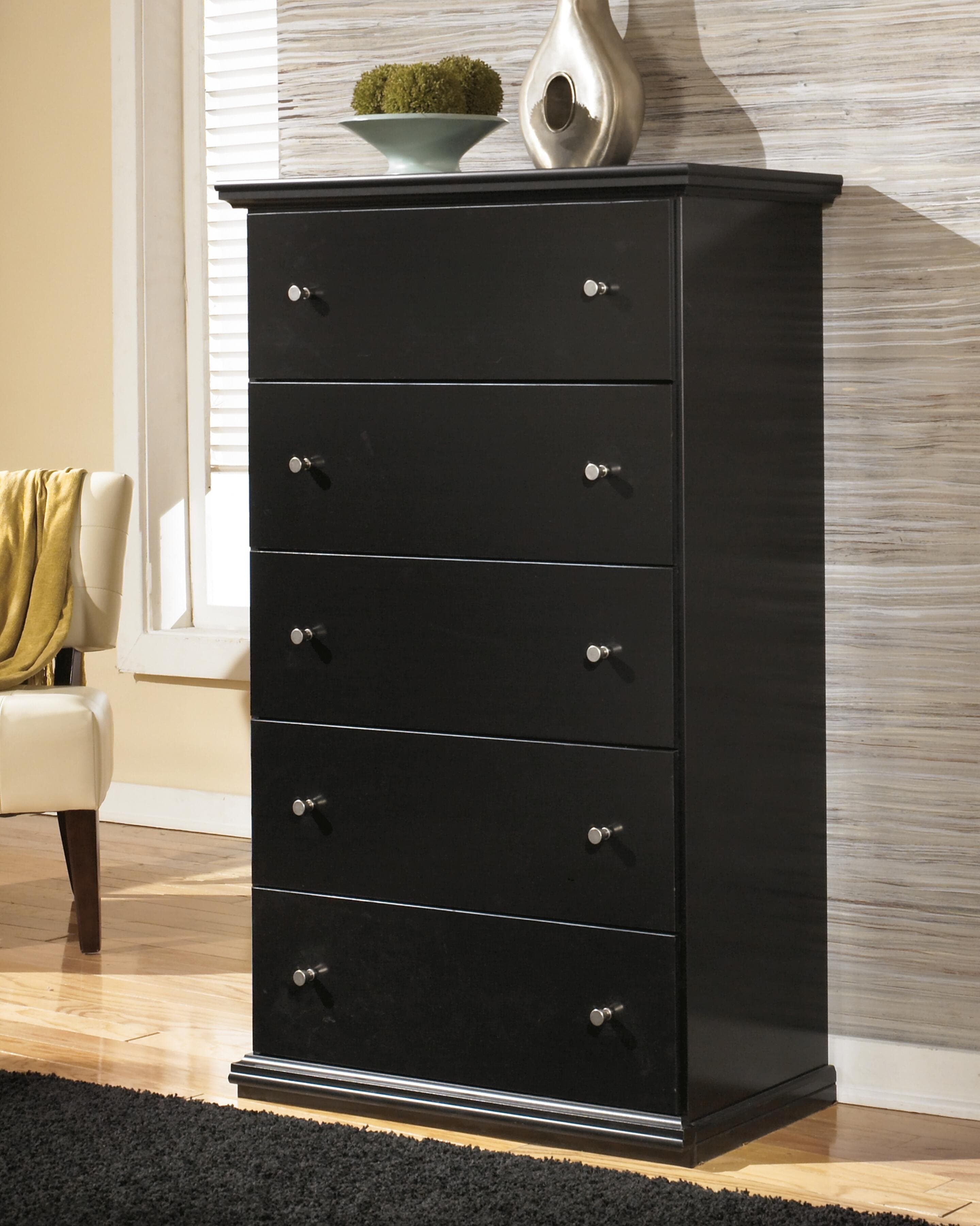 Maribel Chest of Drawers — Black/Gray — view 2