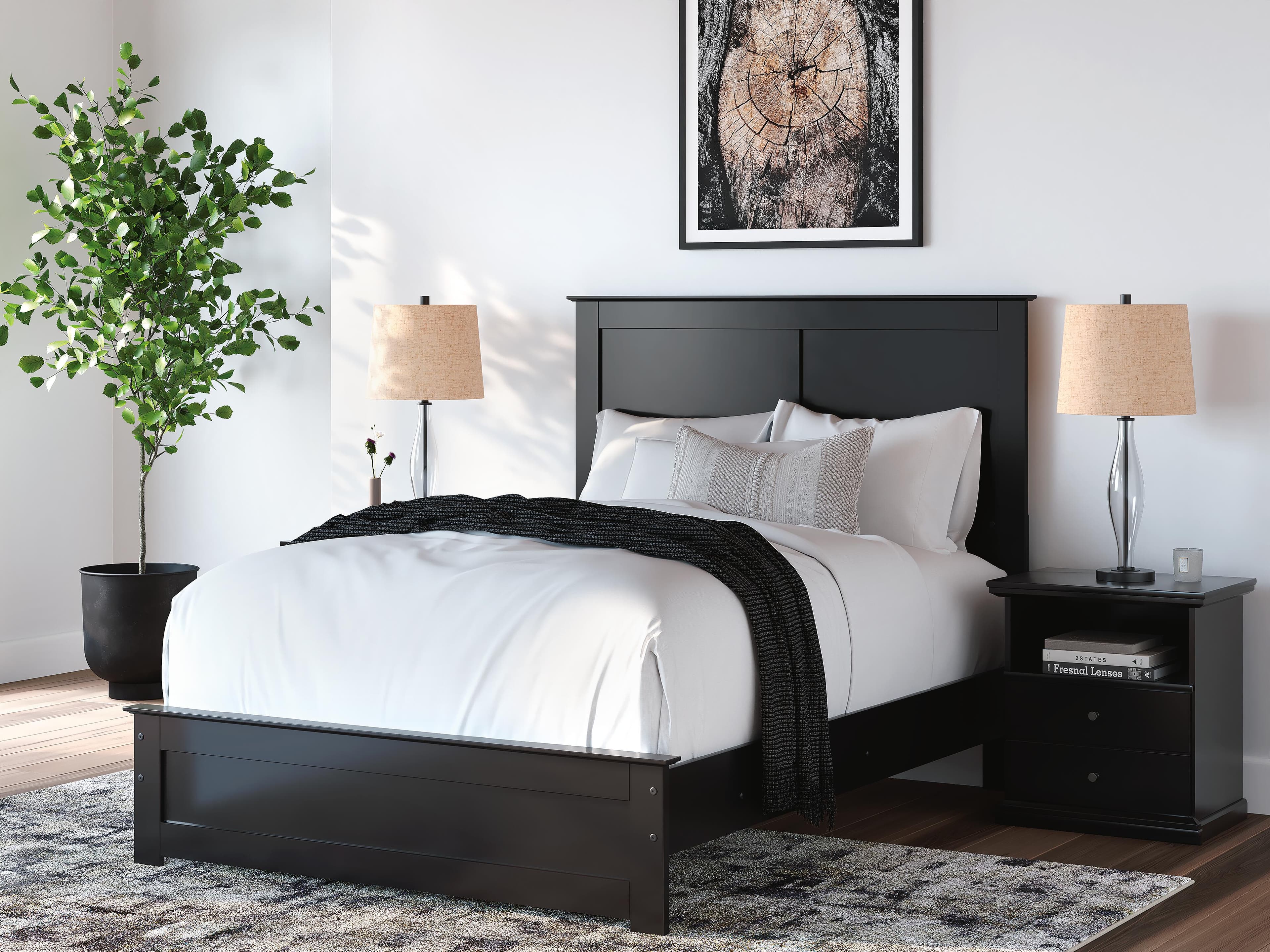 Maribel Full Panel Bed — Black/Gray — view 2