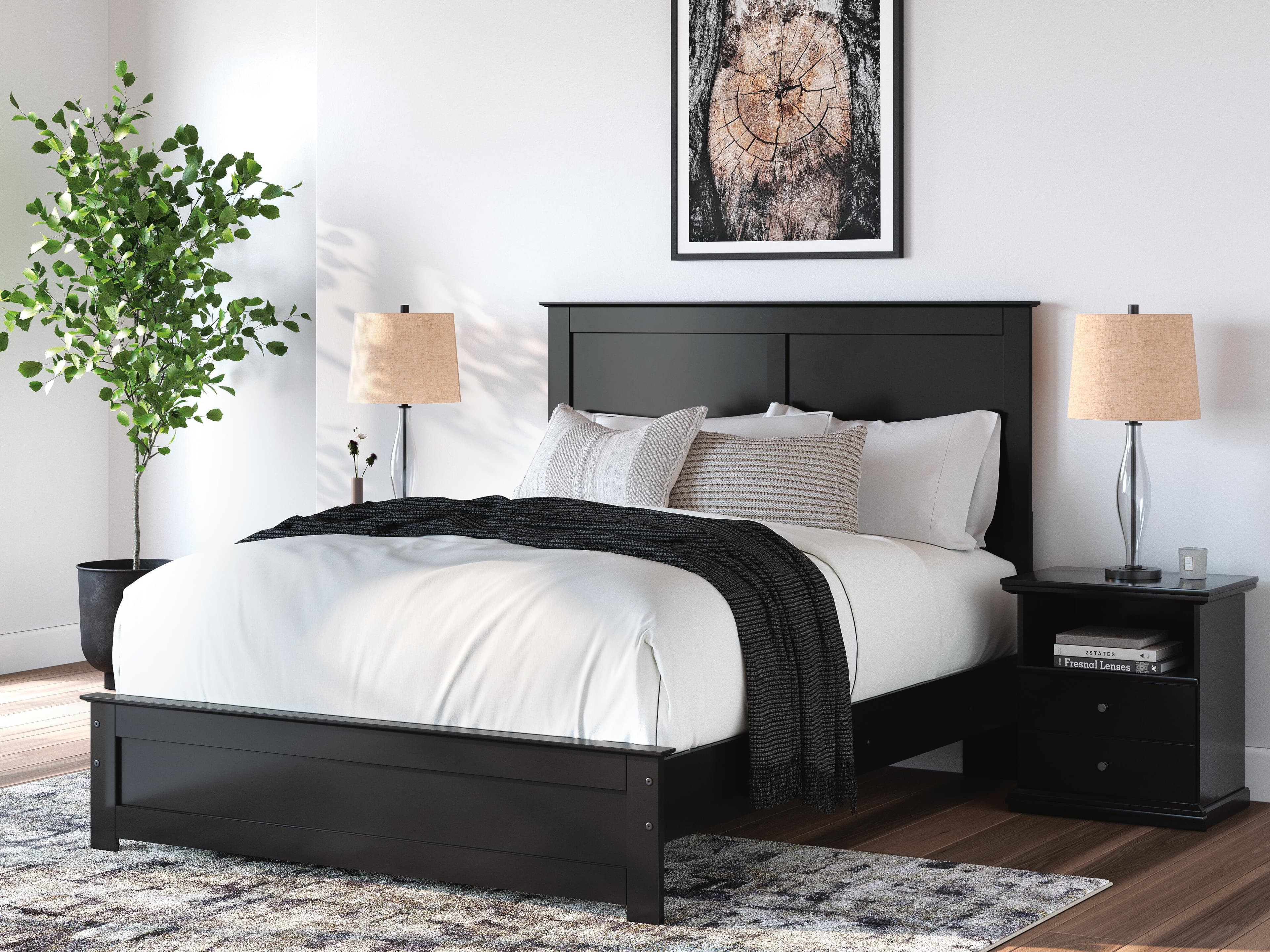 Maribel Queen Panel Bed — Black/Gray — view 2