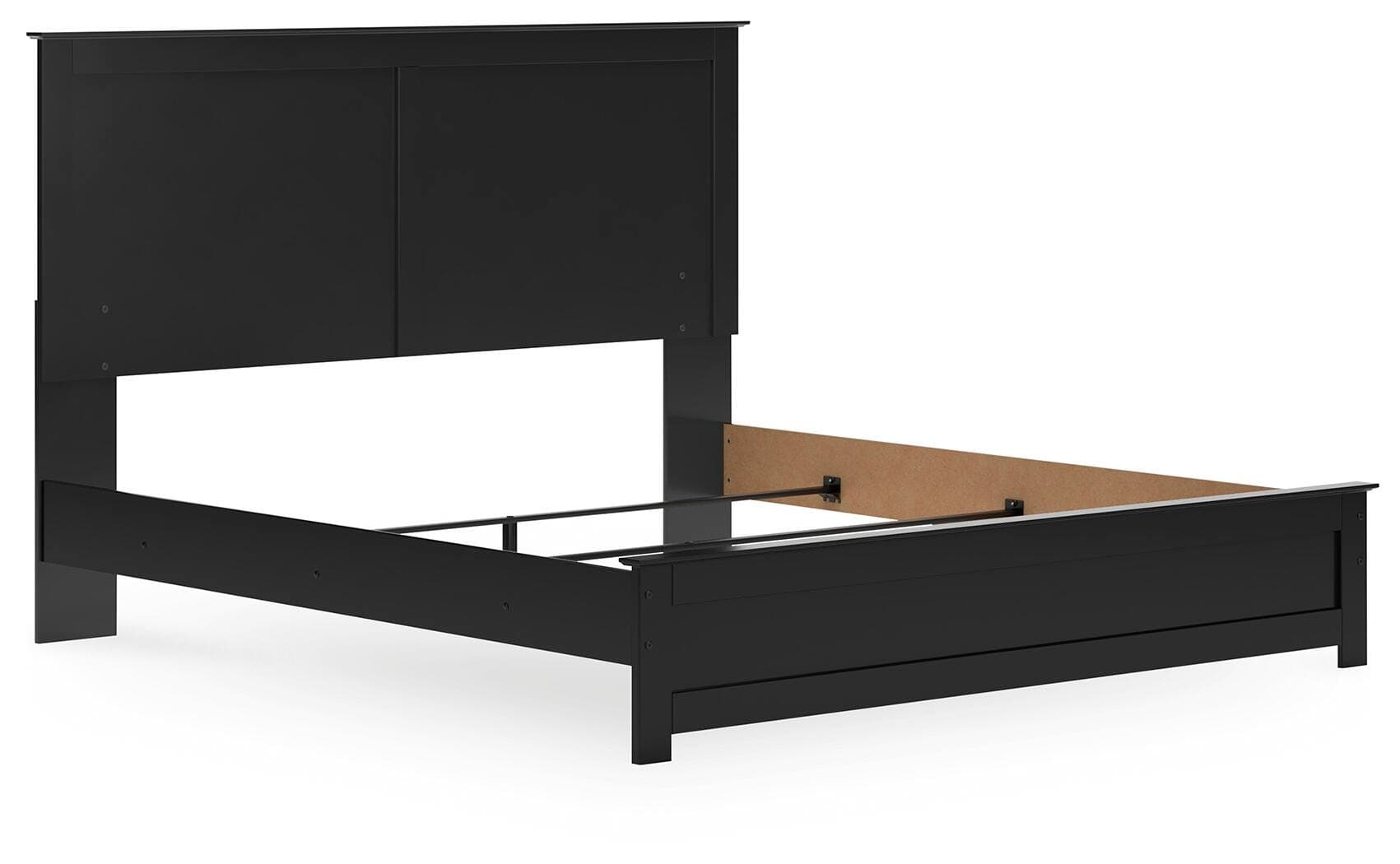 Maribel King Panel Bed — Black/Gray — view 3