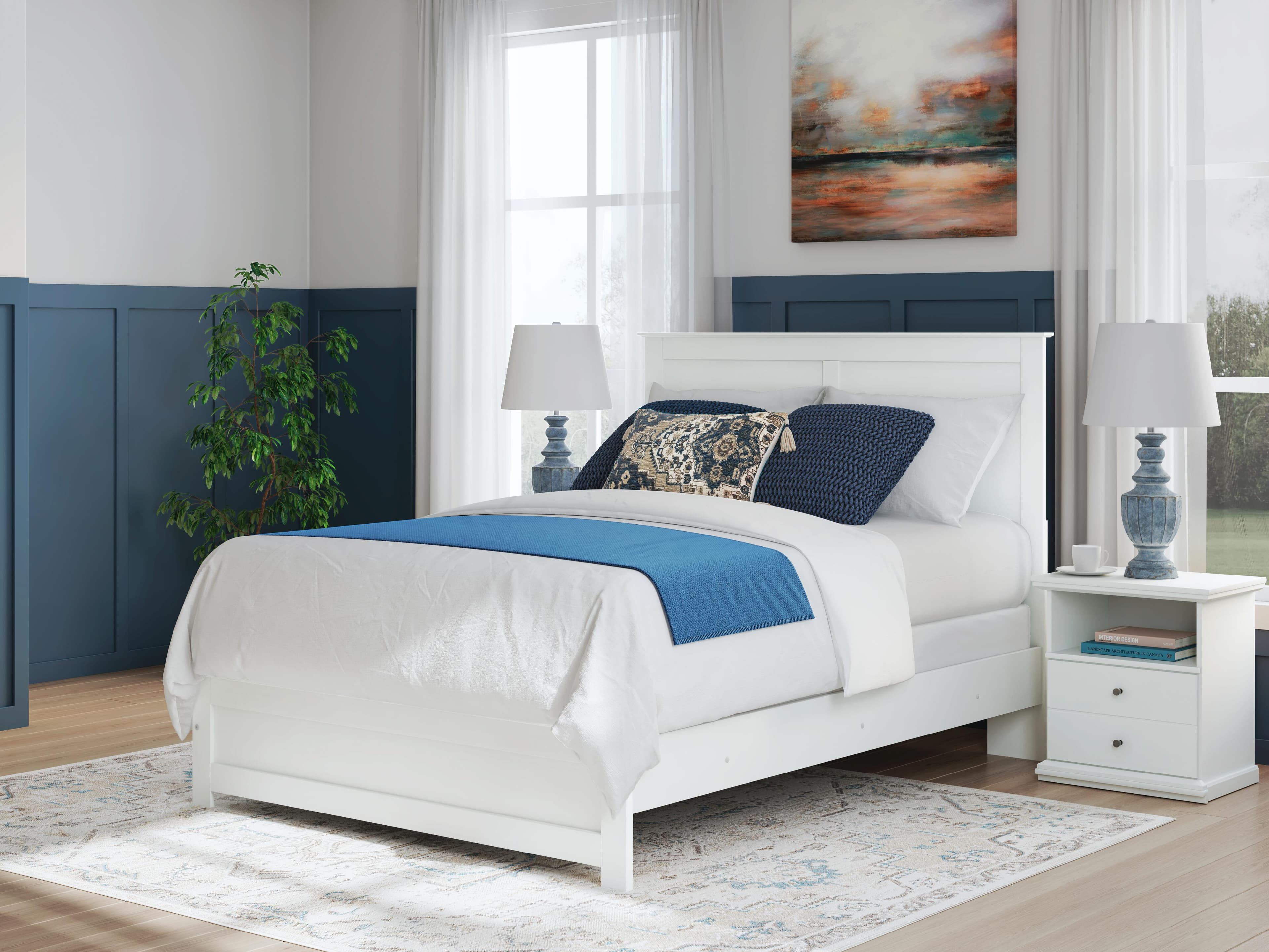 Bostwick Shoals Queen Panel Bed — White — view 2