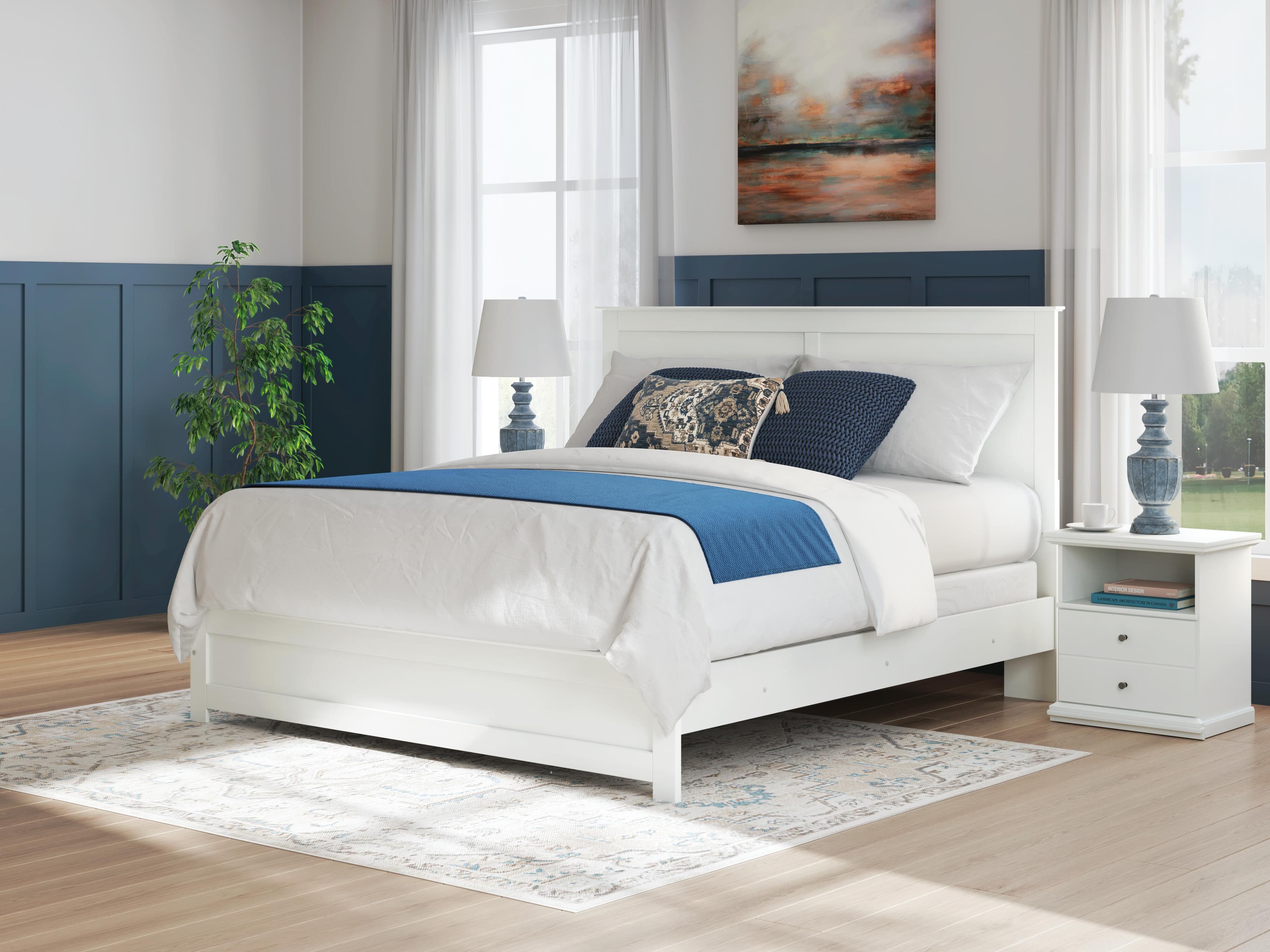 Bostwick Shoals King Panel Bed — White — view 2