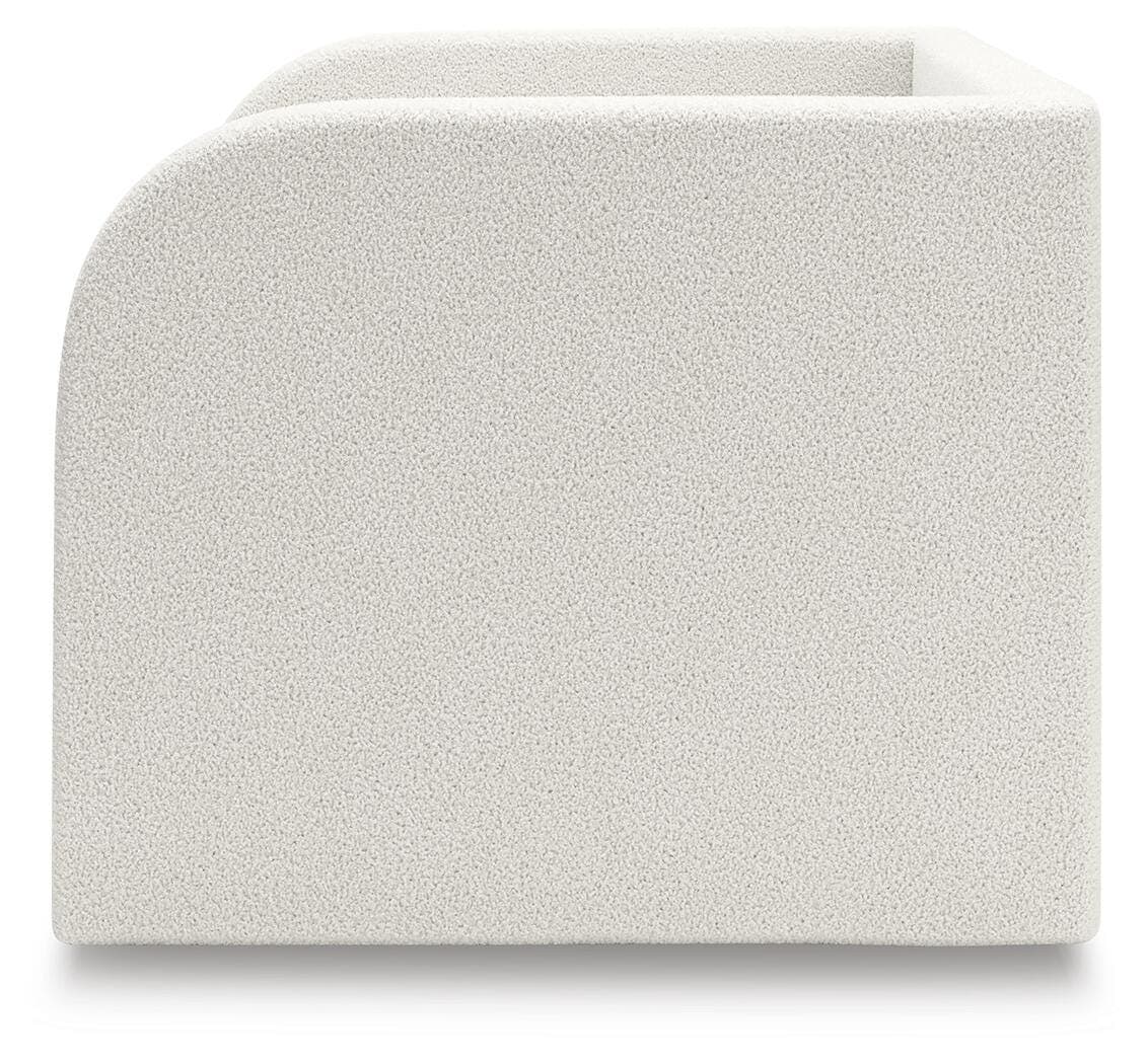 Shapella Twin Upholstered Day Bed — Brown/Beige & White — view 7