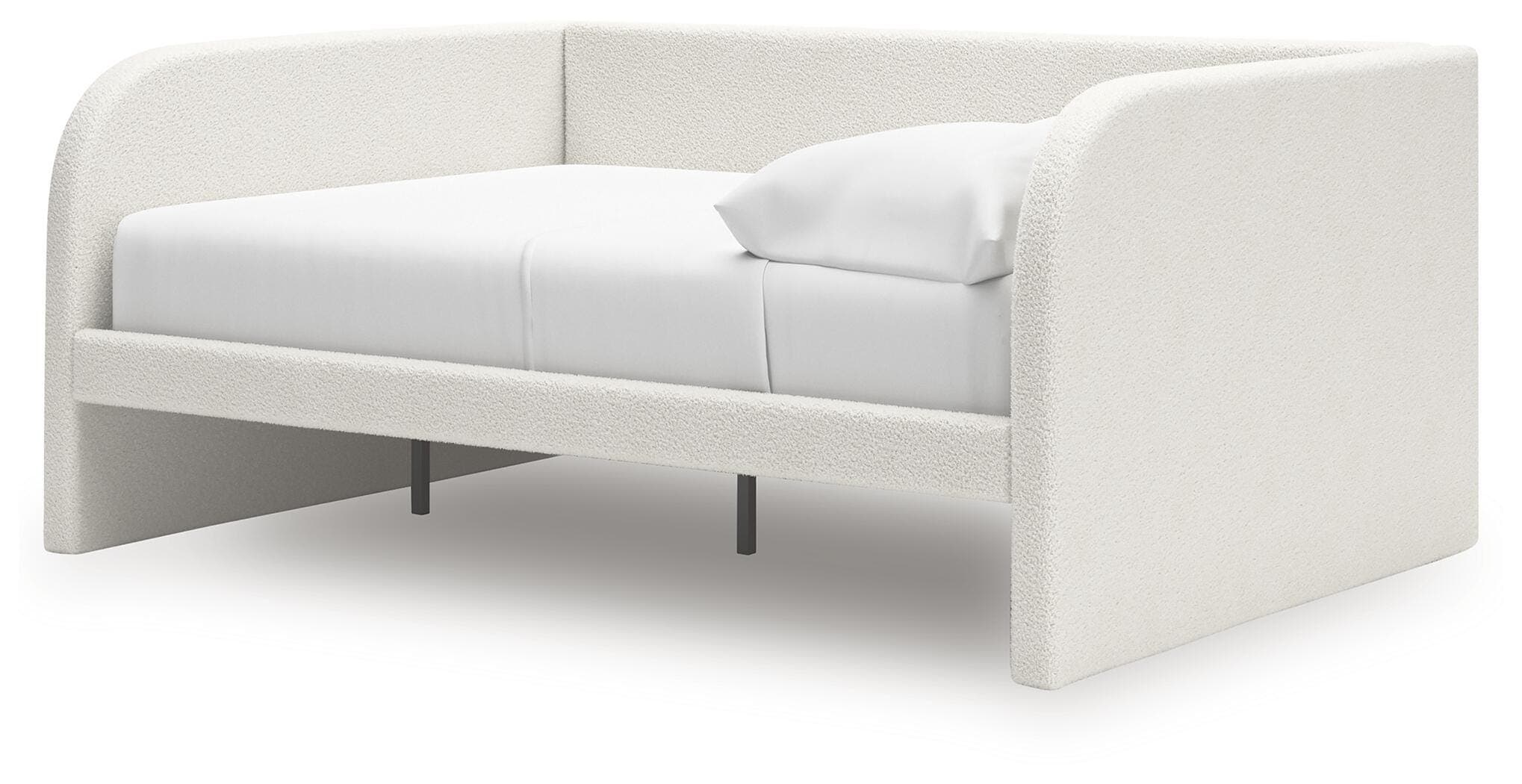 Shapella Full Upholstered Day Bed — Brown/Beige & White — view 3