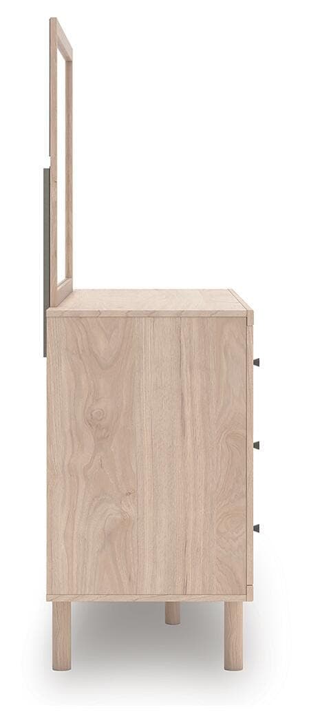 Shapella Dresser and Mirror — Brown/Beige — view 8
