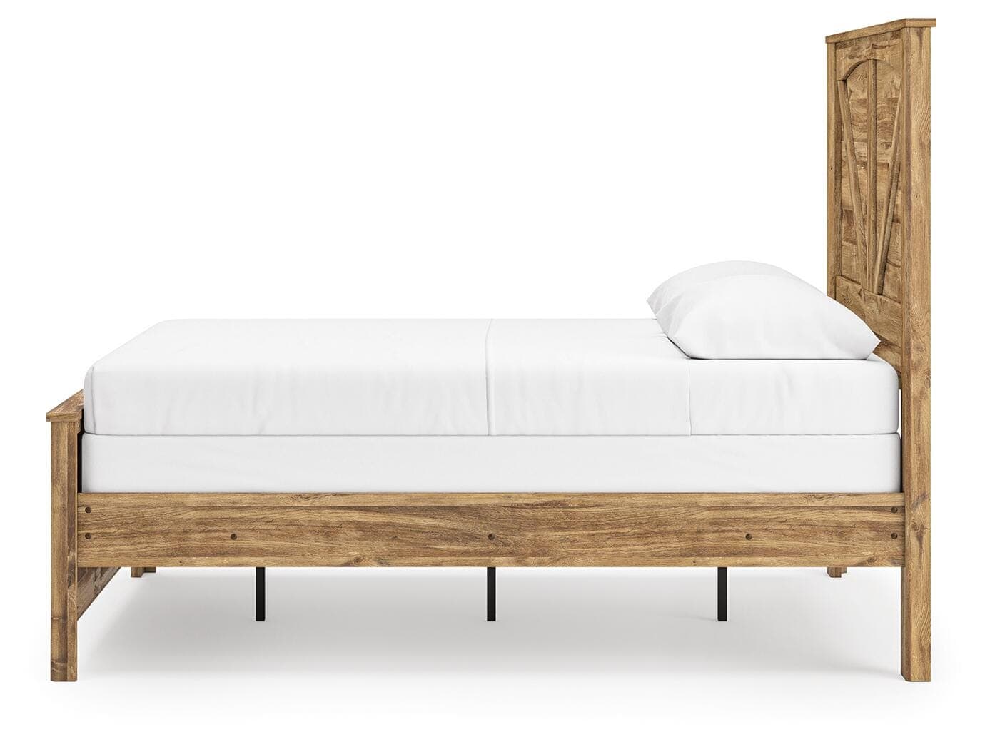 Branstony Queen Crossbuck Panel Bed — Brown — view 7