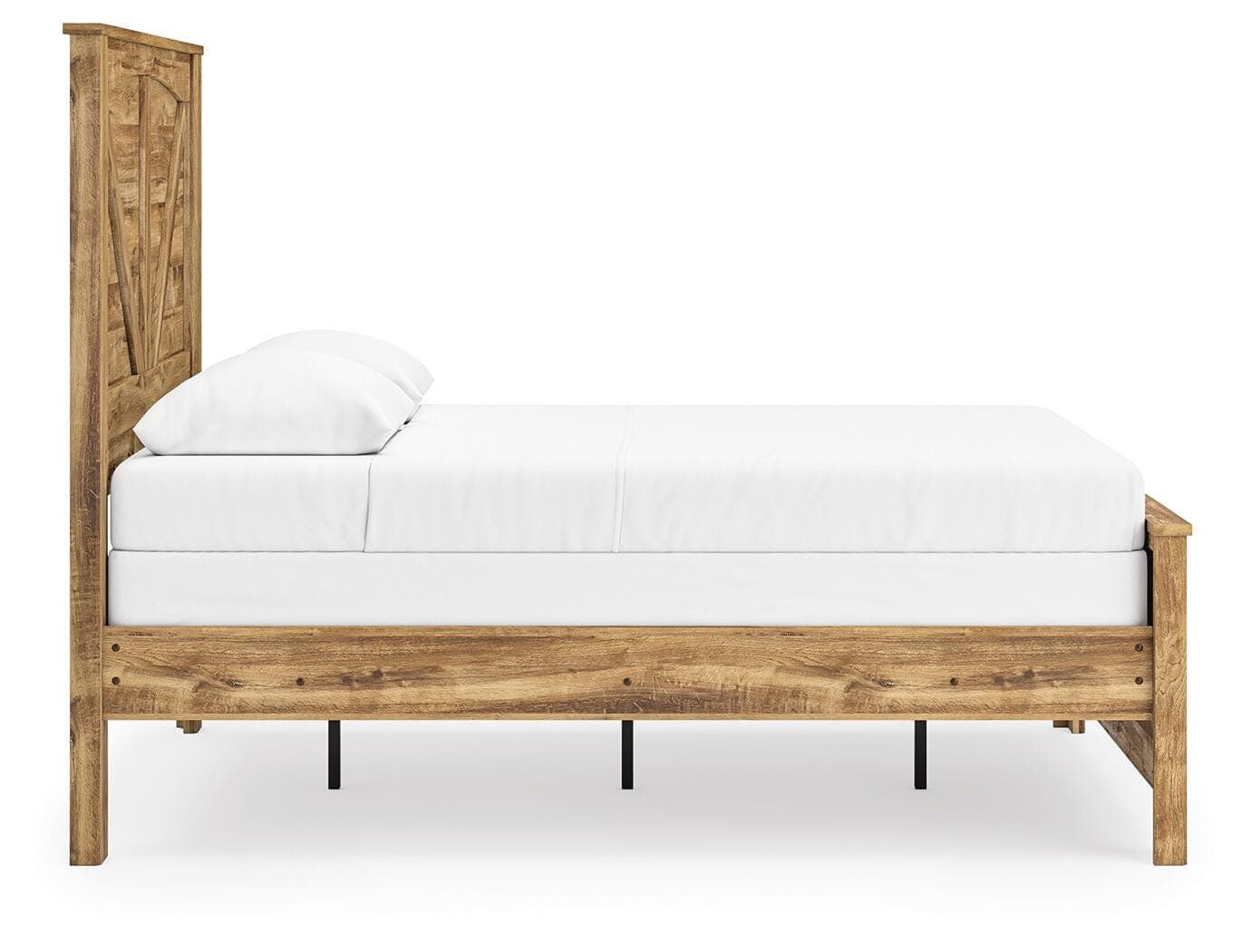 Branstony Queen Crossbuck Panel Bed — Brown — view 8