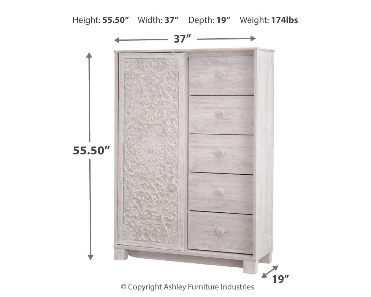 Paxberry Dressing Chest — White — view 4