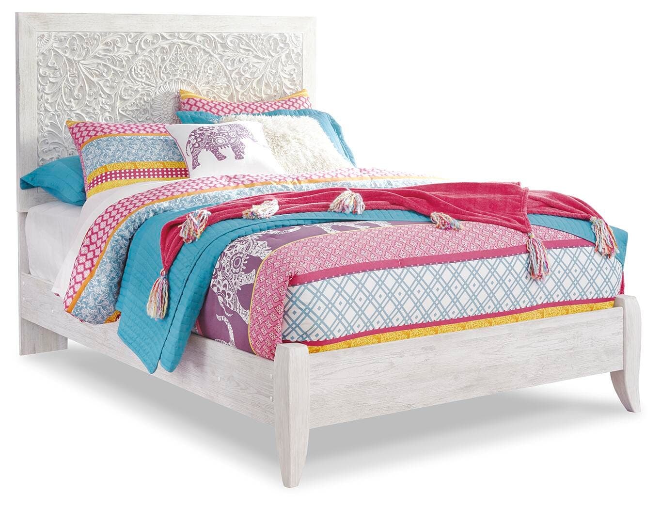 Paxberry Full Panel Bed — White — view 5