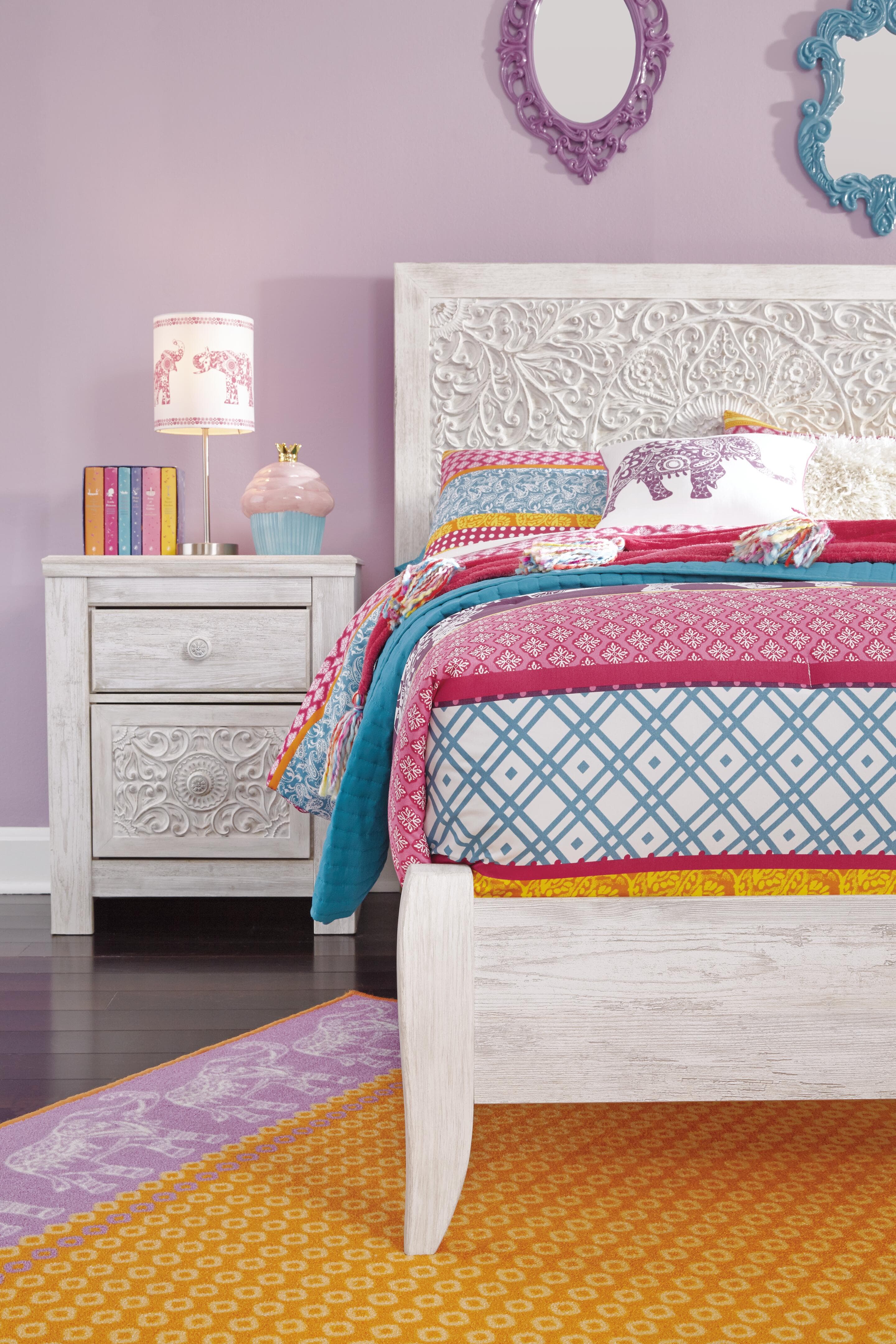 Paxberry Twin Panel Headboard — White — view 5