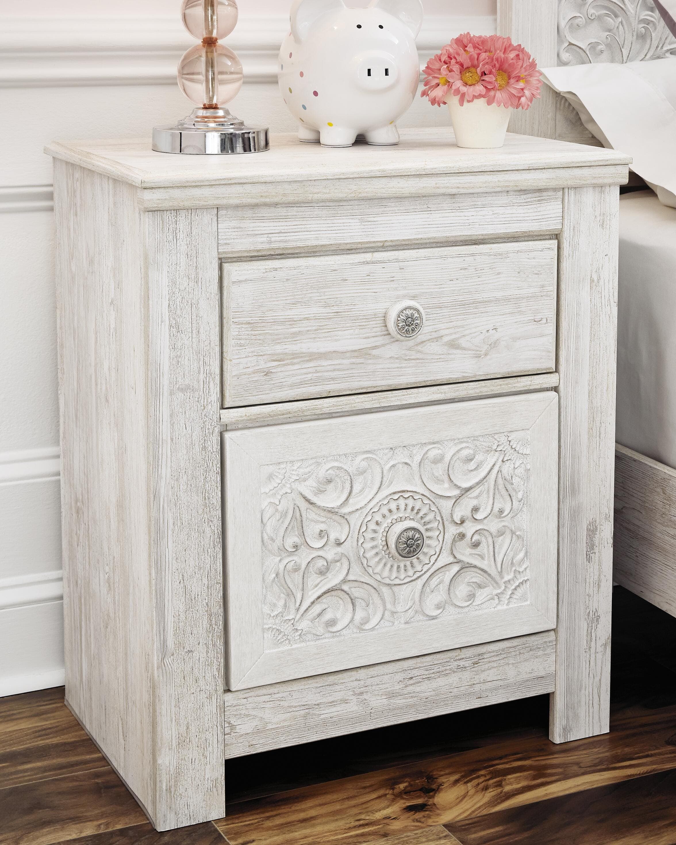 Paxberry Nightstand — White — view 2