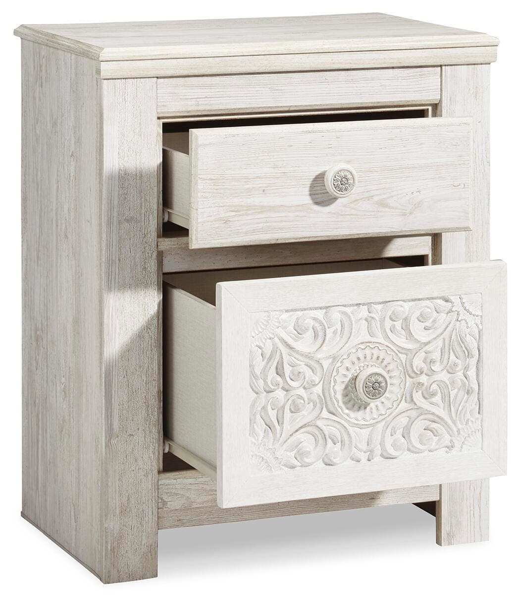 Paxberry Nightstand — White — view 3