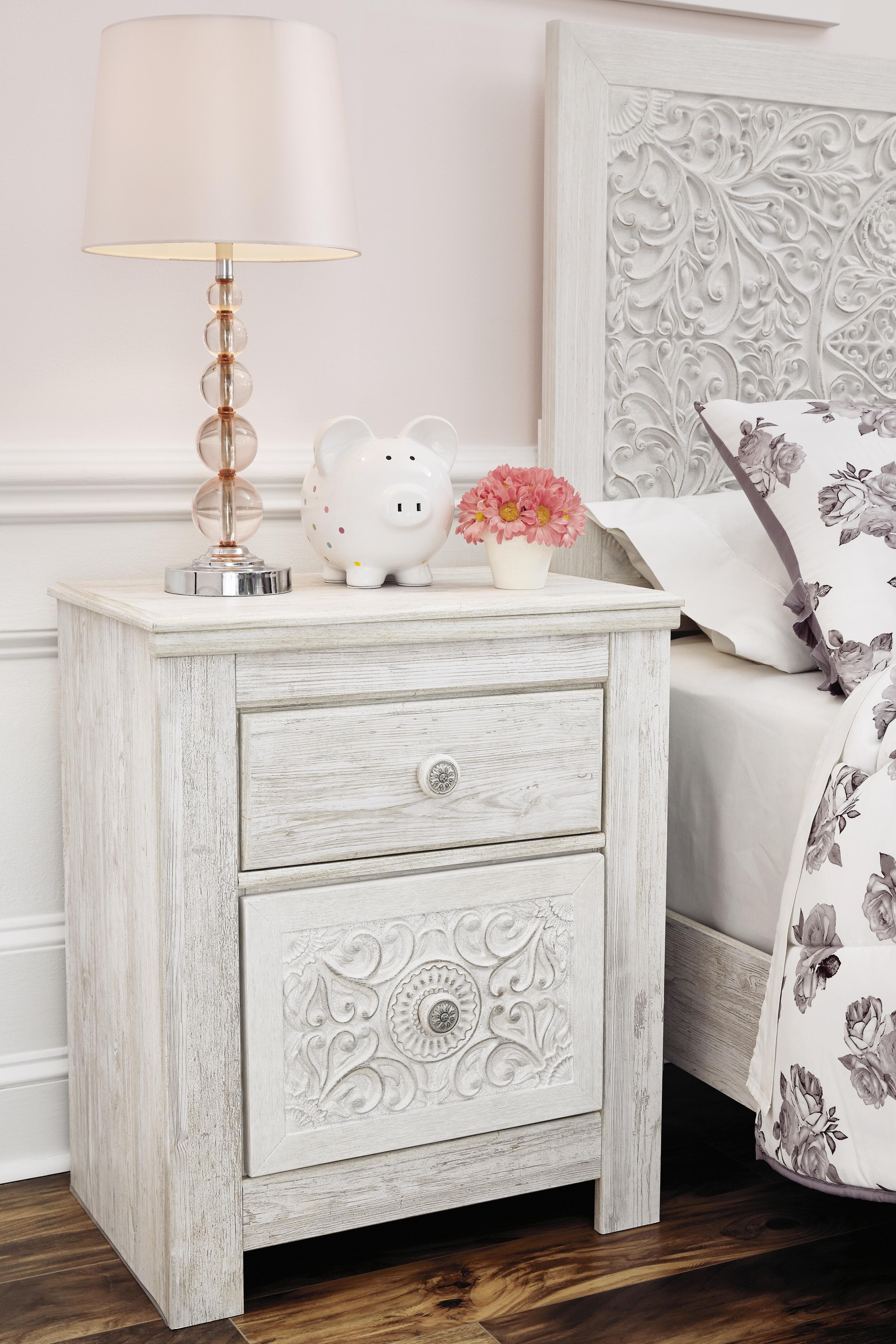 Paxberry Nightstand — White — view 7