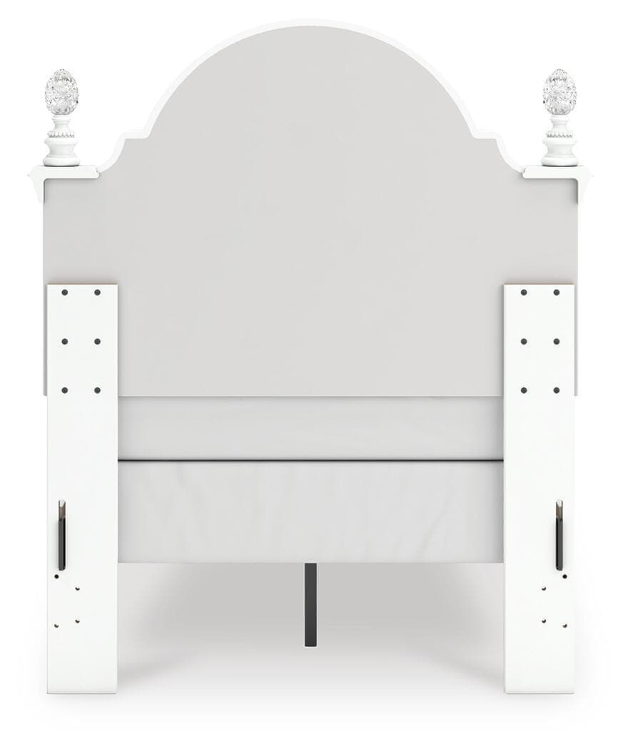 Maylilly Twin Upholstered Panel Bed — White — view 7