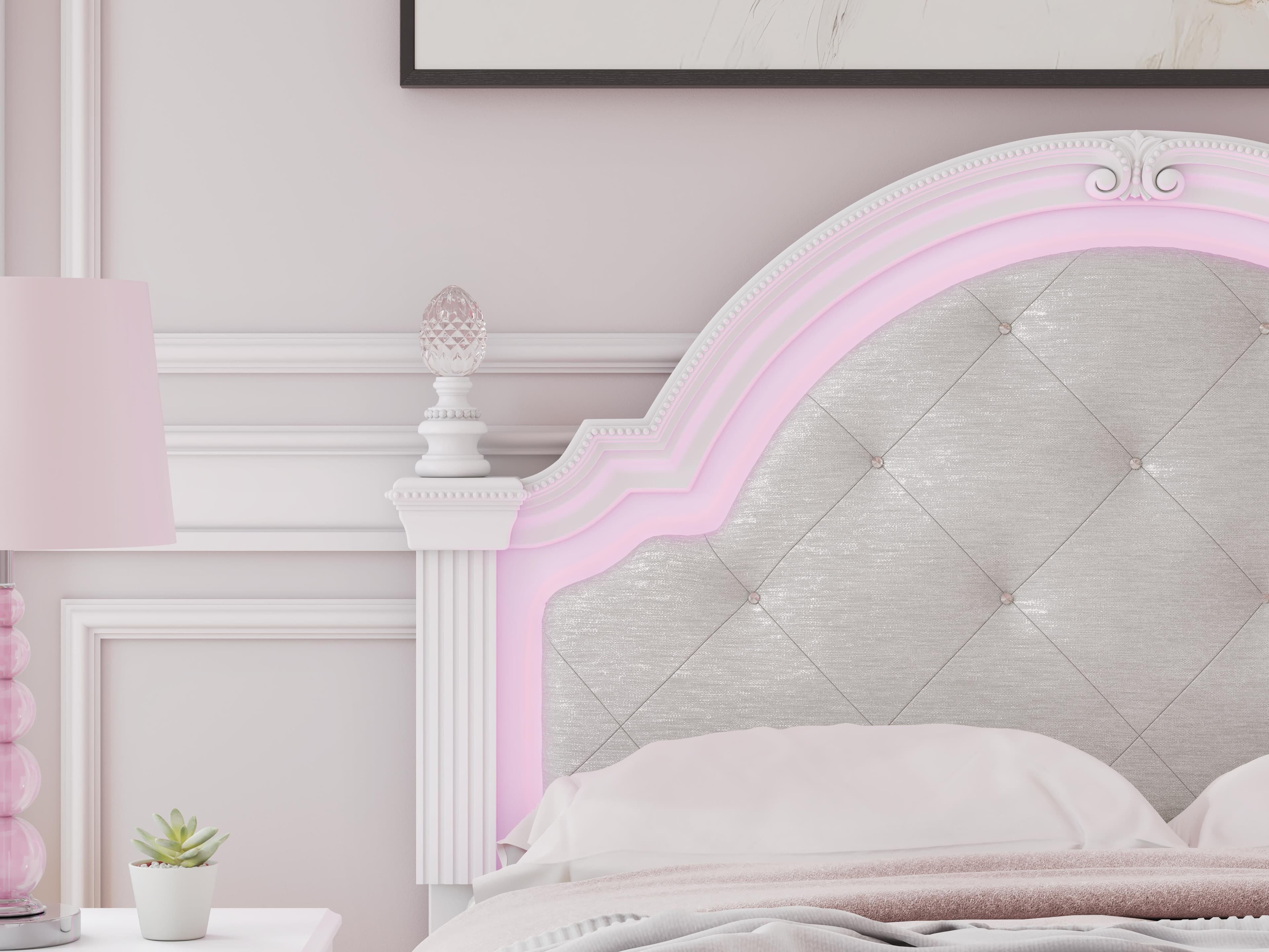 Maylilly Full Upholstered Panel Headboard — White — view 7