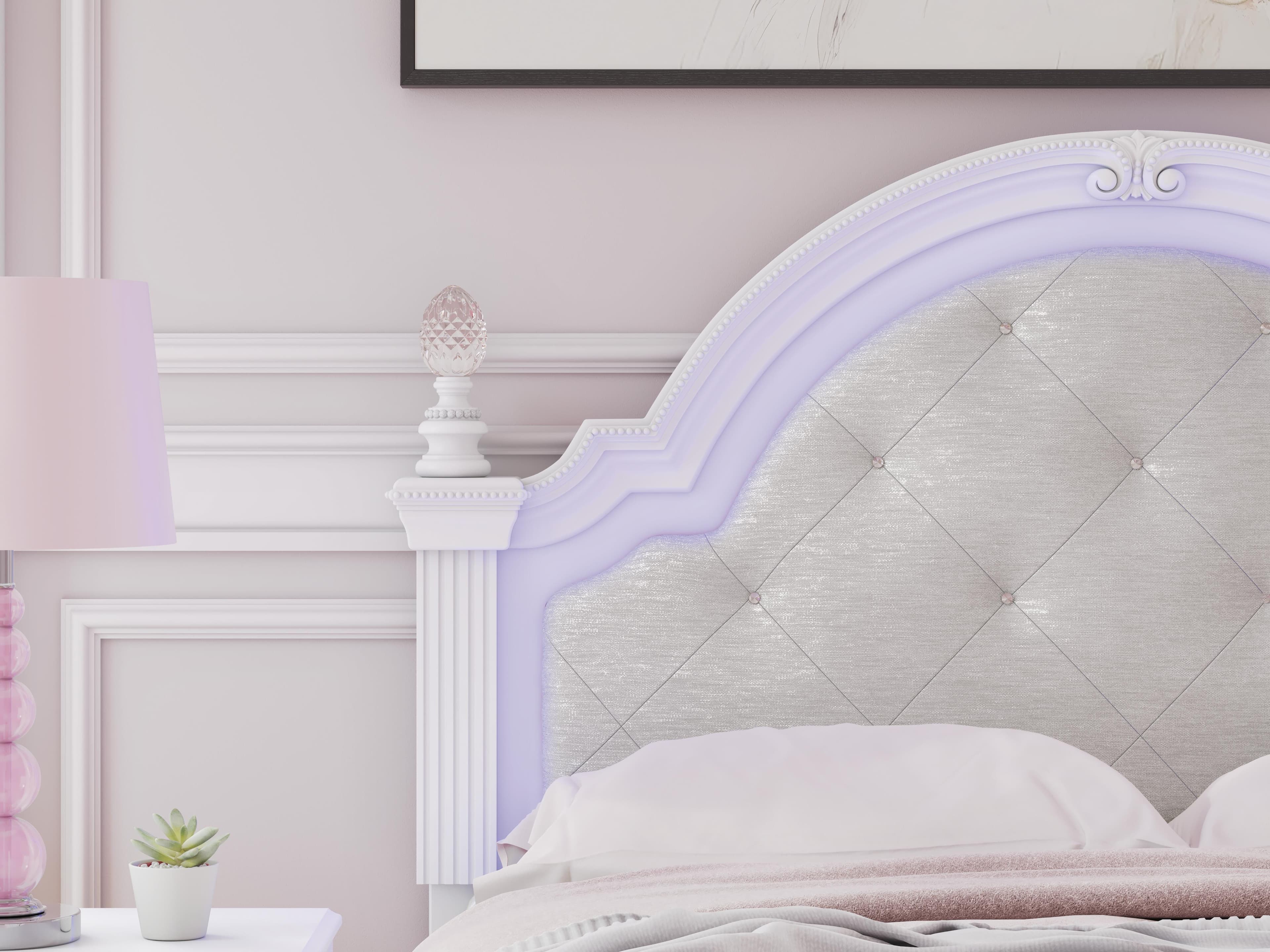 Maylilly Full Upholstered Panel Headboard — White — view 5