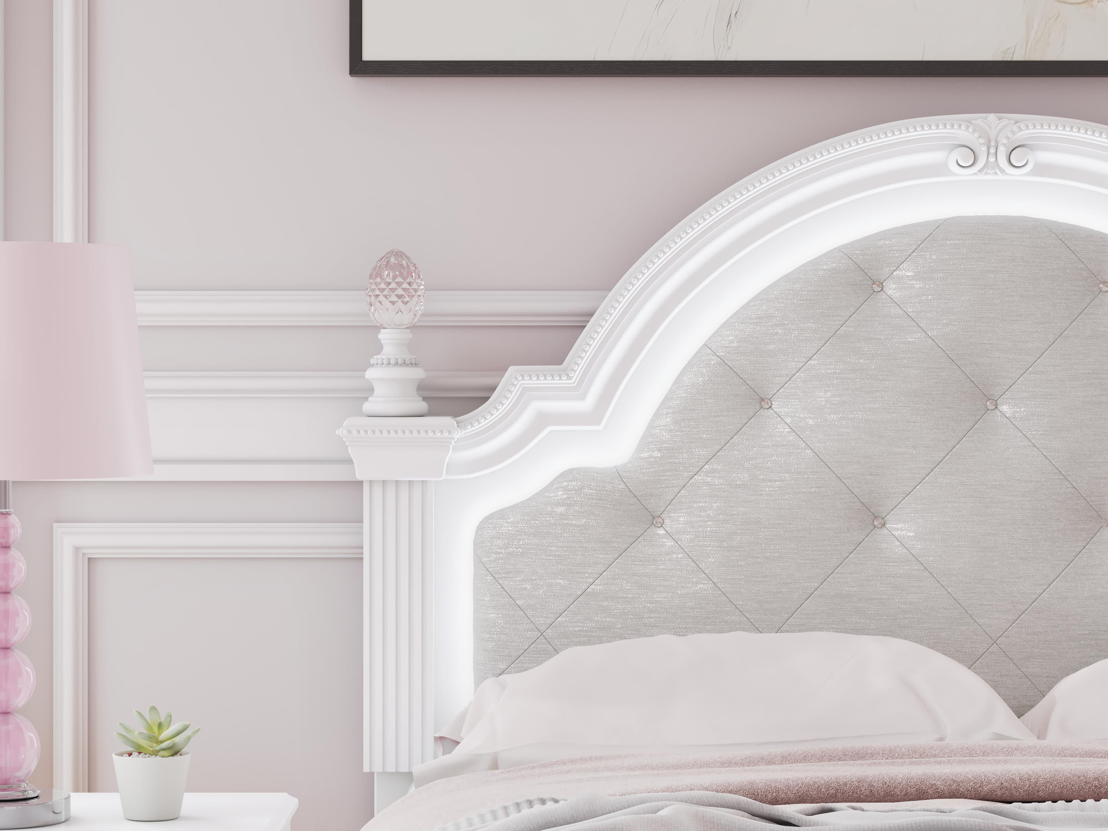 Maylilly Full Upholstered Panel Headboard — White — view 6