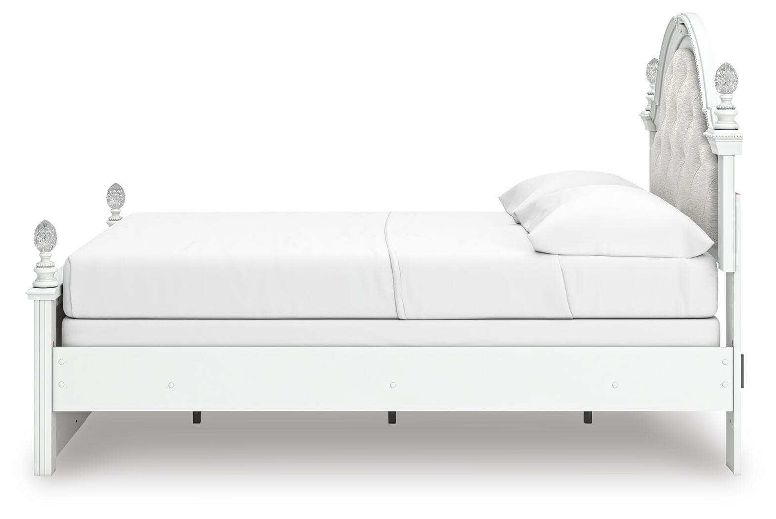 Maylilly Full Upholstered Panel Bed — White — view 8