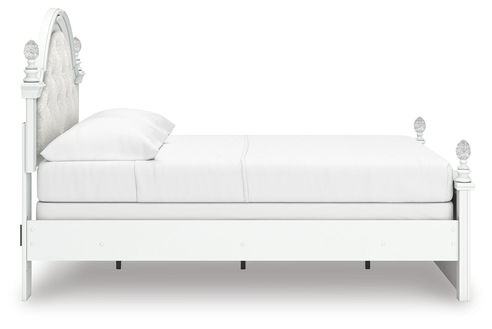 Maylilly Full Upholstered Panel Bed — White — view 6