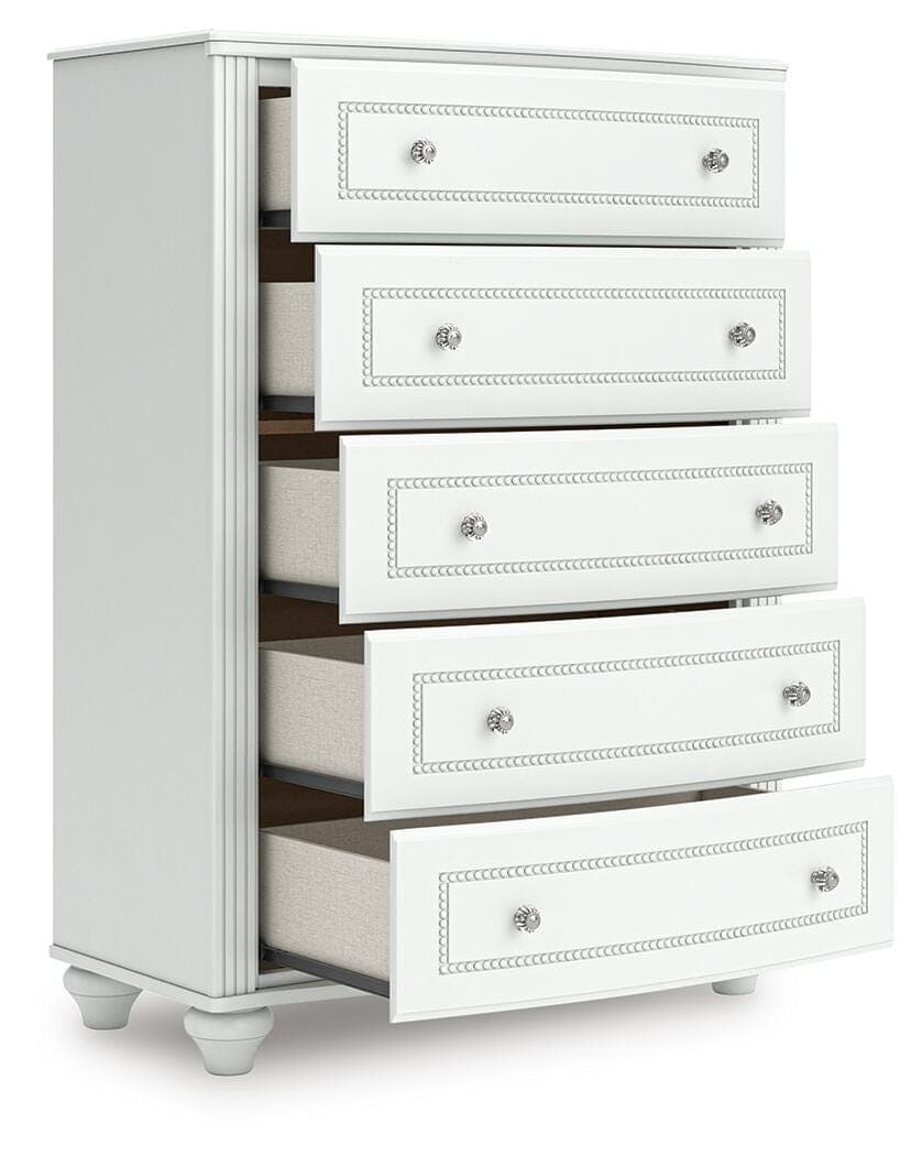Maylilly Chest of Drawers — White — view 3