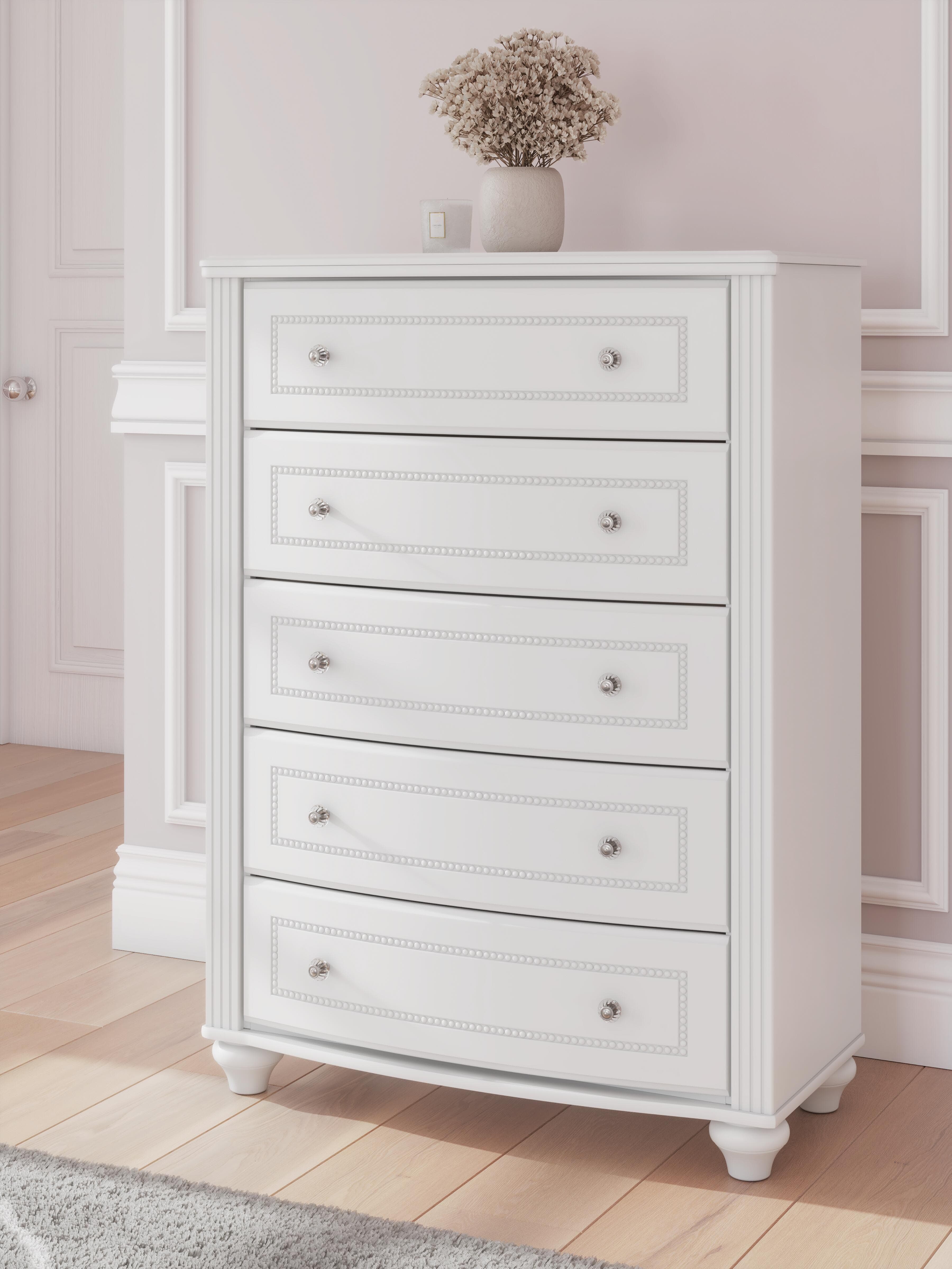 Maylilly Chest of Drawers — White — view 2